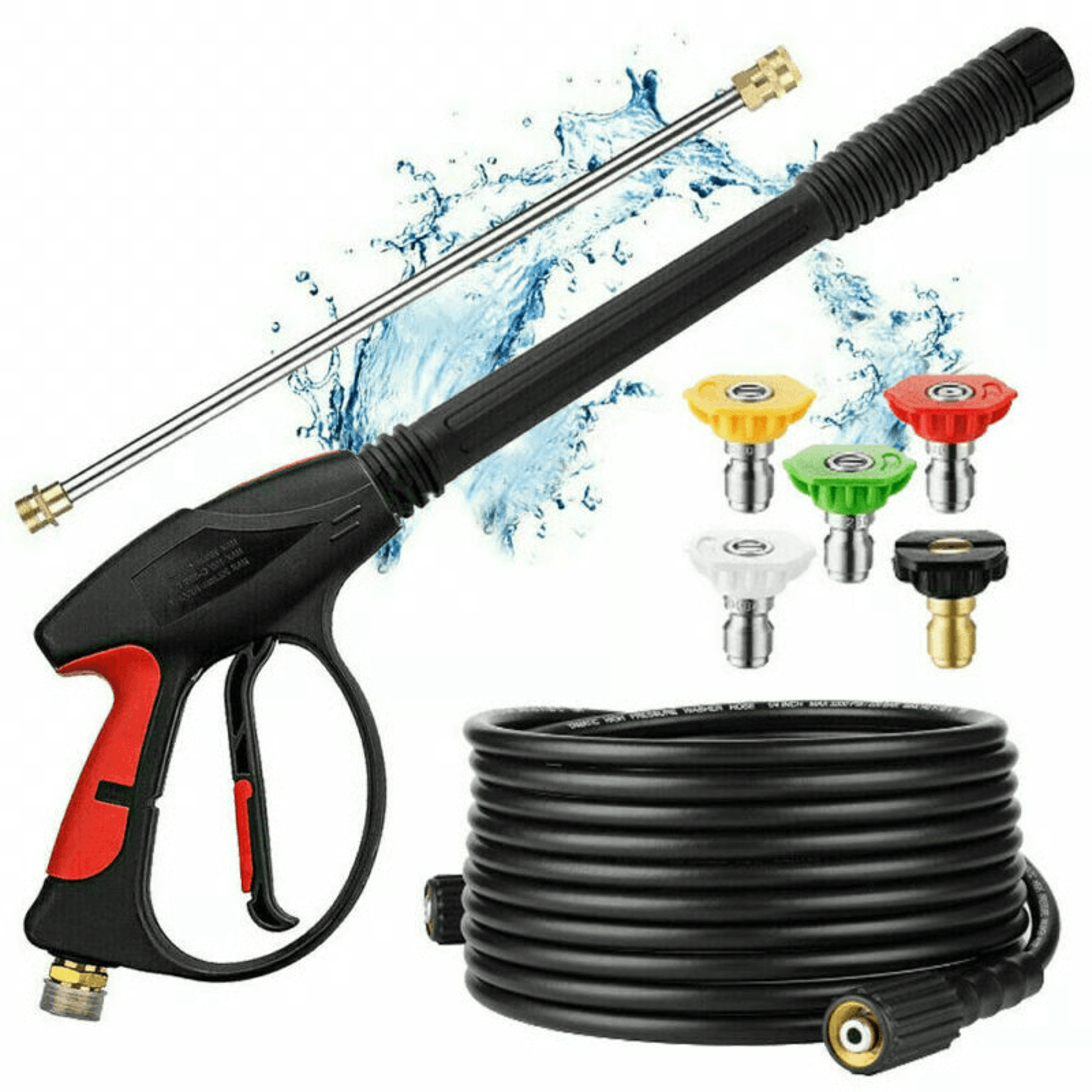 high pressure 4000 psi washer gun kit with extension lance and nozzle tips