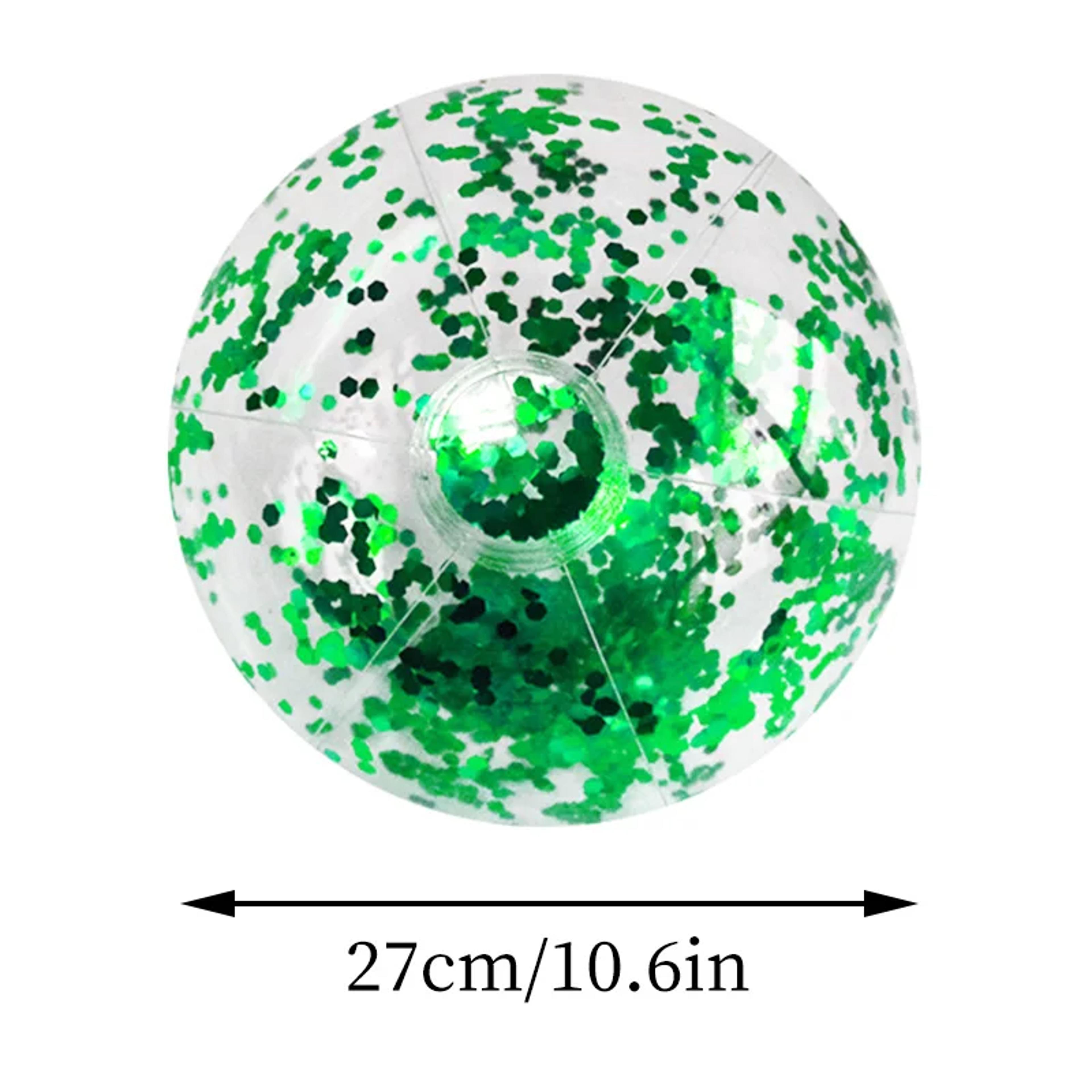 Clear Glitter Inflatable Beach Ball Sequins Pool Party Ball For Summer Fun 4