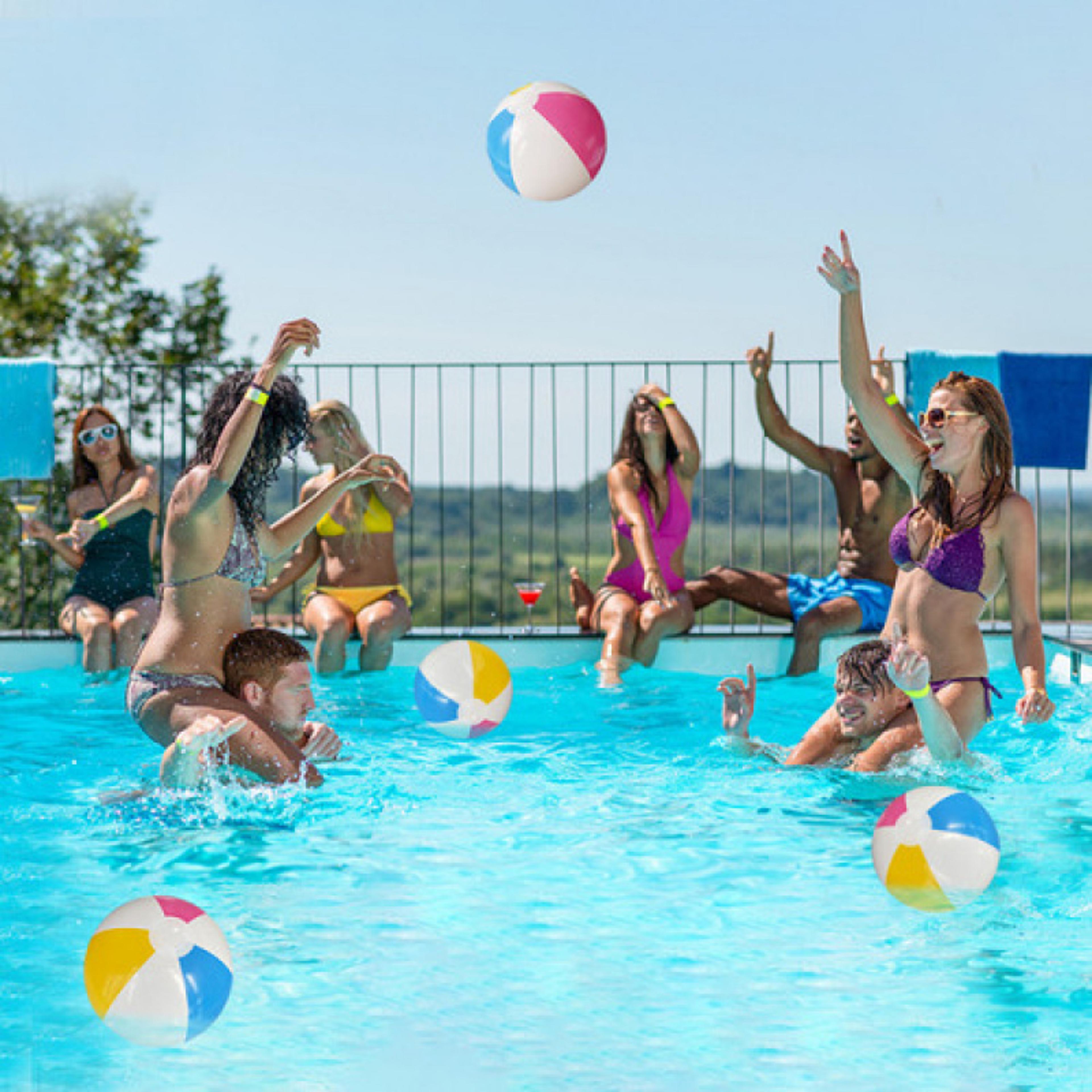 Transparent Colorful Inflatable Beach Ball For Pool  Summer Fun 2