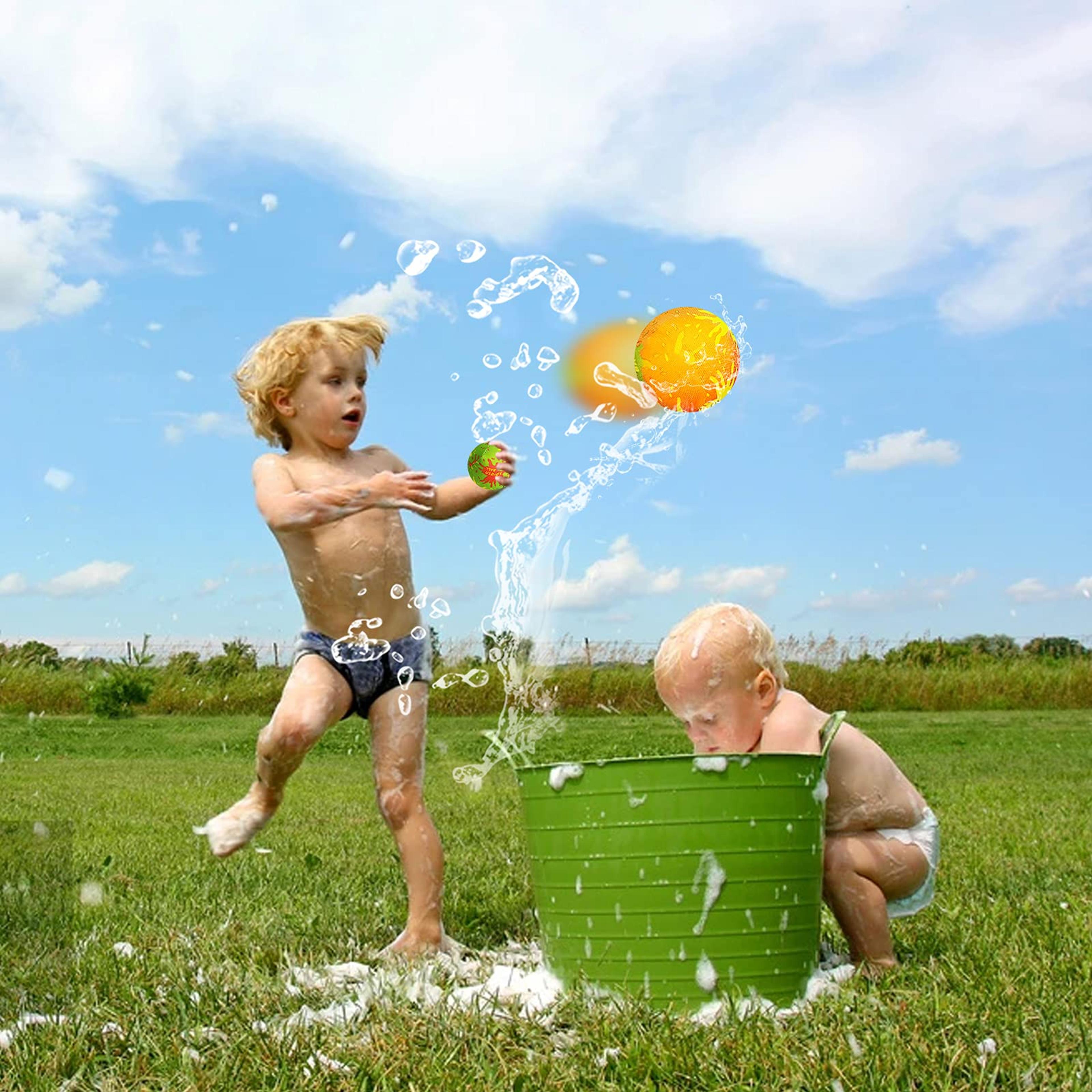 reusable water splash balls set for kids pool toys and summer water fun