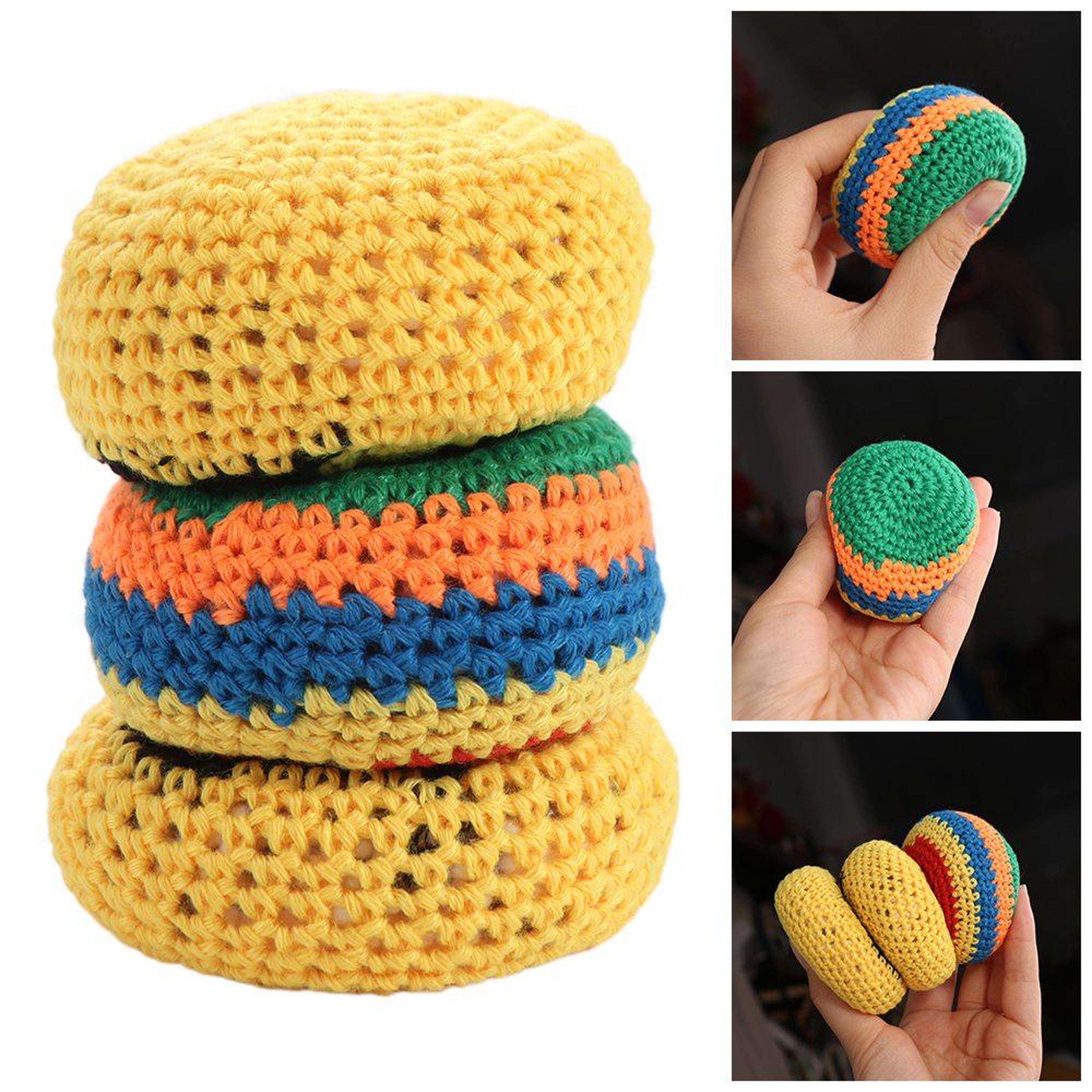 Colorful Knitted Juggling Balls Set Soft Bean Bag Balls For Kids And Stress Relief Play 2