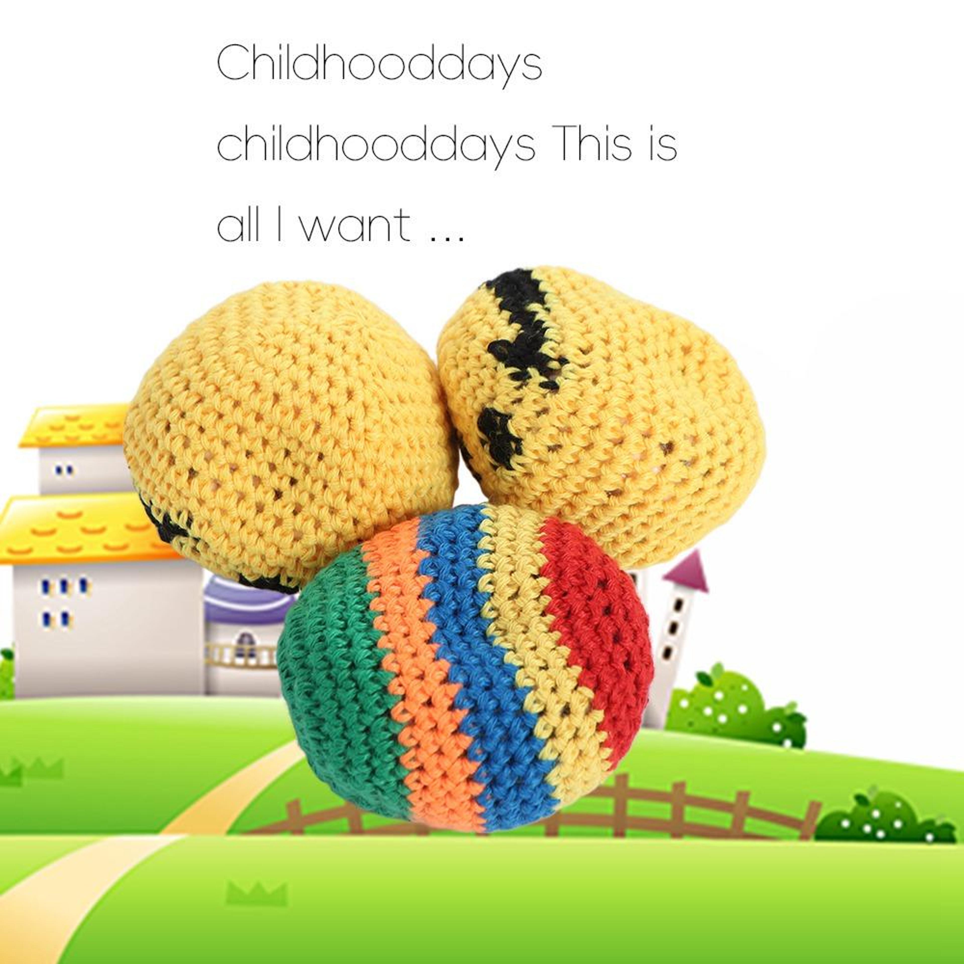 Colorful Knitted Juggling Balls Set Soft Bean Bag Balls For Kids And Stress Relief Play 4
