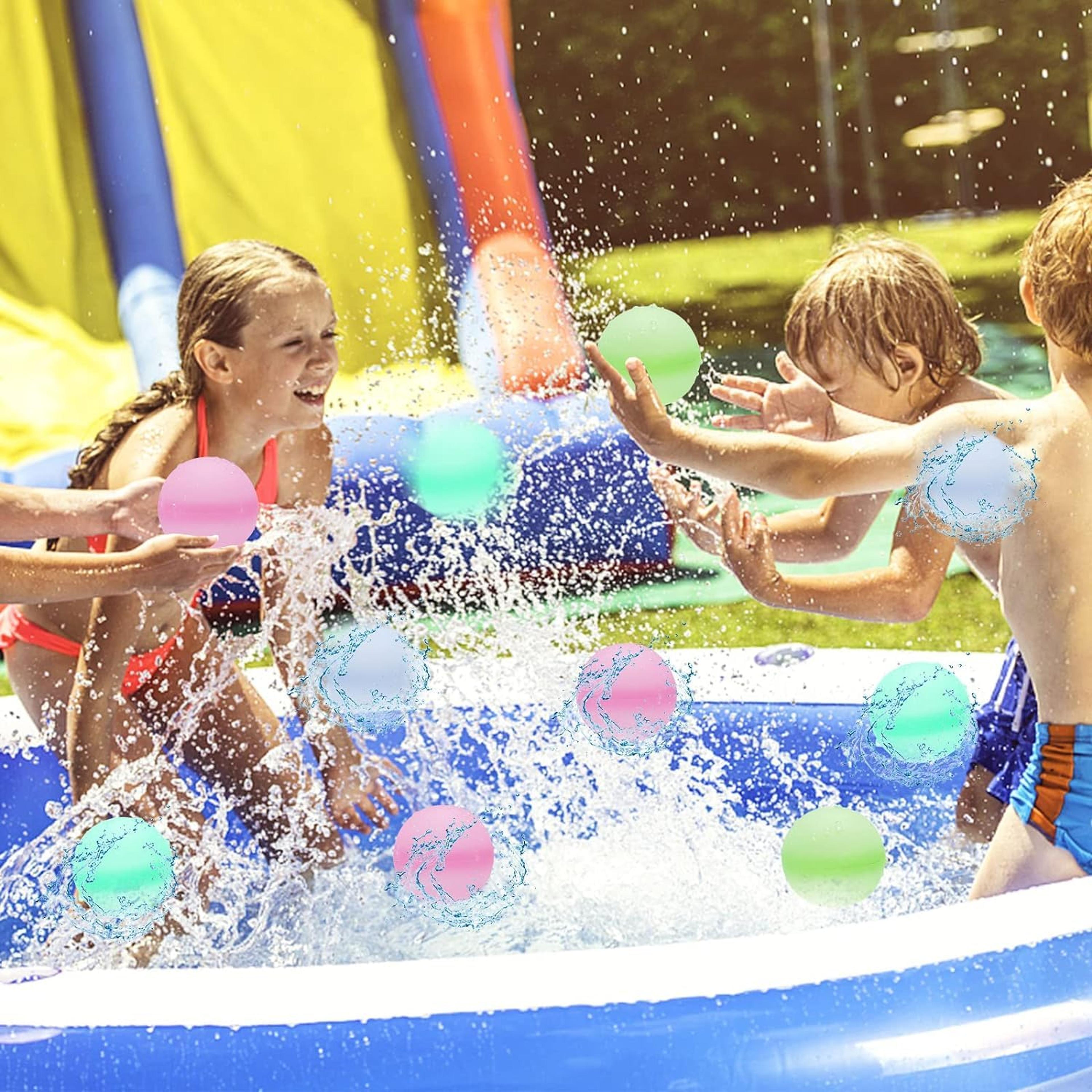 Reusable Silicone Water Balloons Quick Fill Splash Balls For Kids Summer Pool Games 7