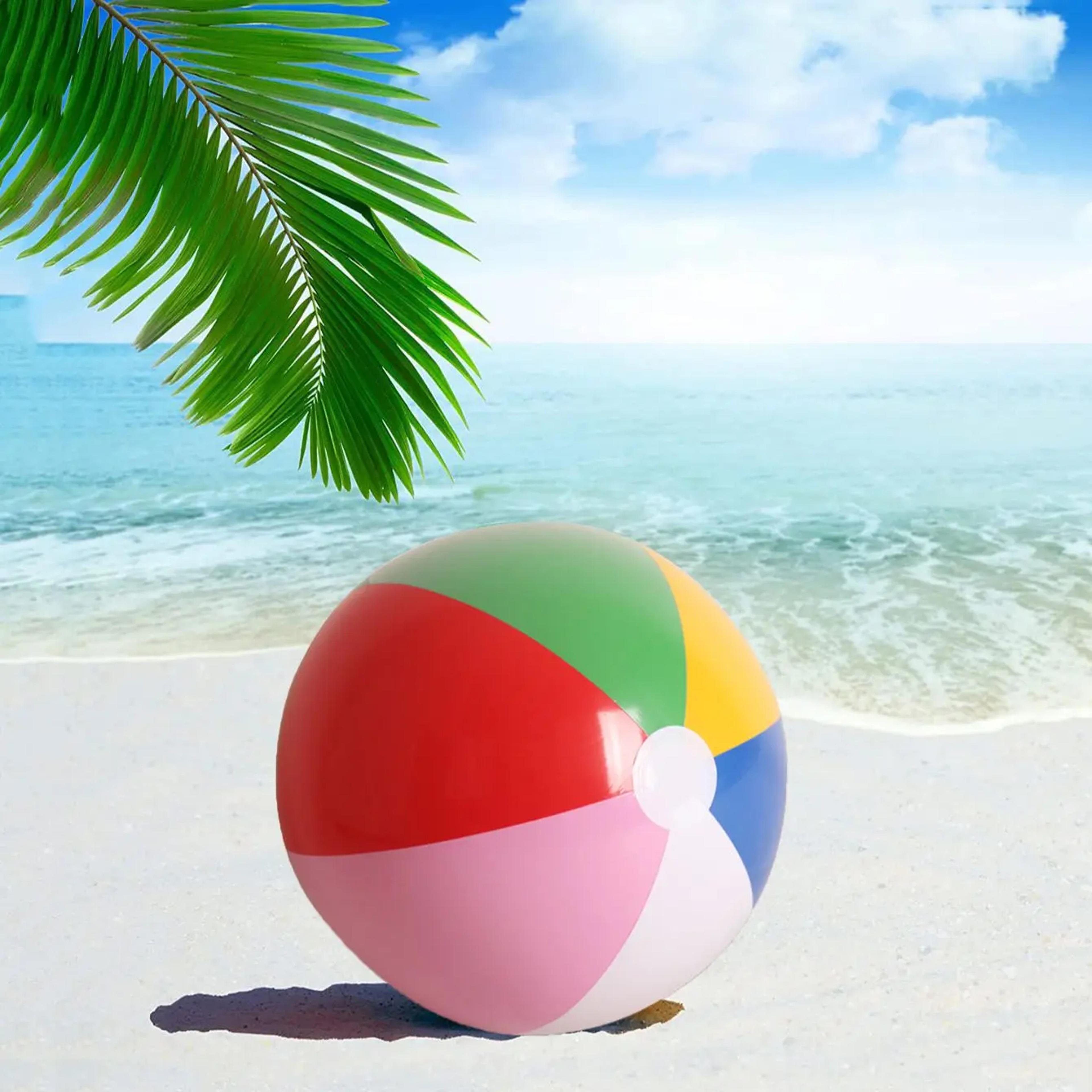 Multicolor Inflatable Beach Ball For Kids Pool Toy Summer Water Play  Beach Party Fun 6