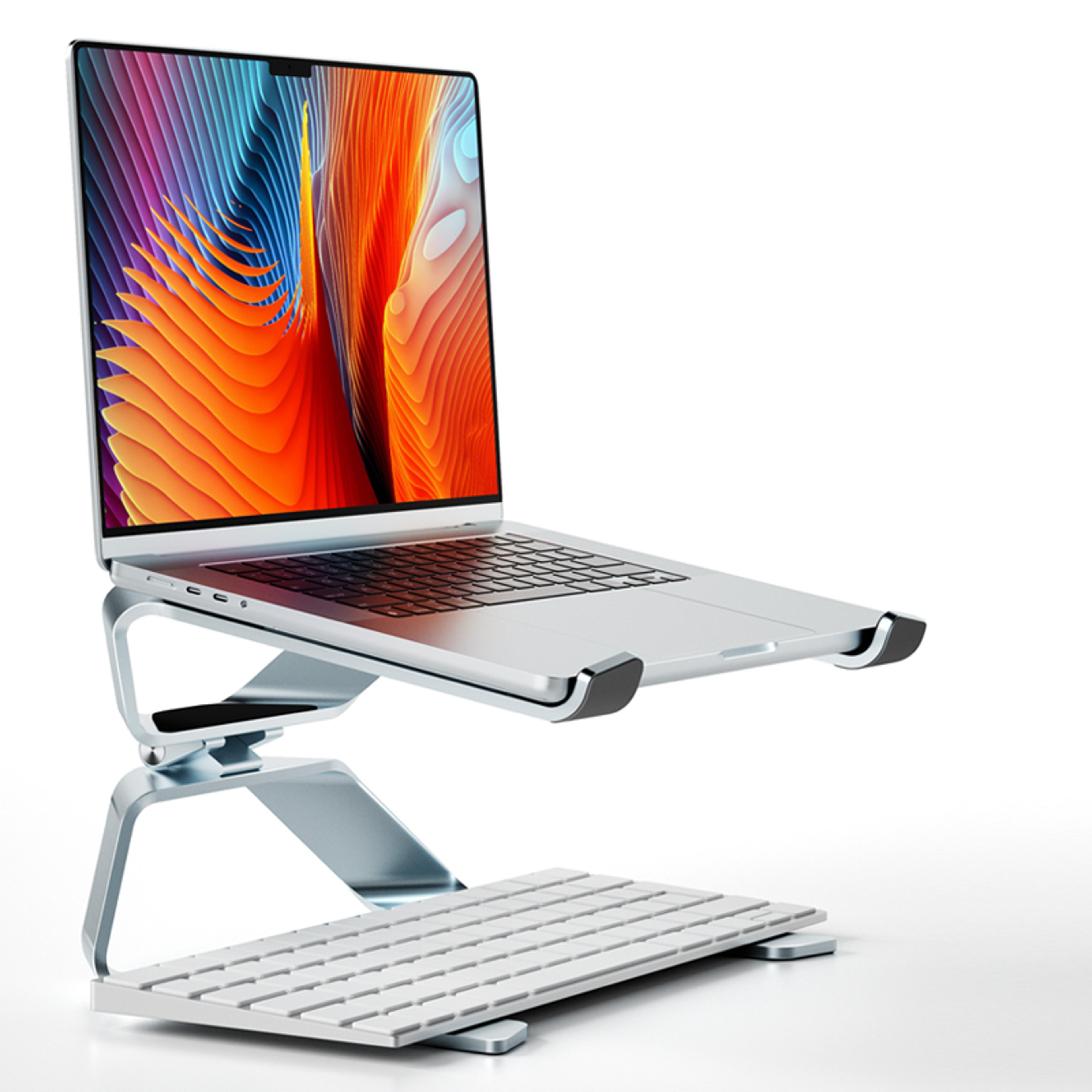 adjustable laptop stand aluminum, notebook tablet holder, portable fold cooling bracket support up to 17.3 inch