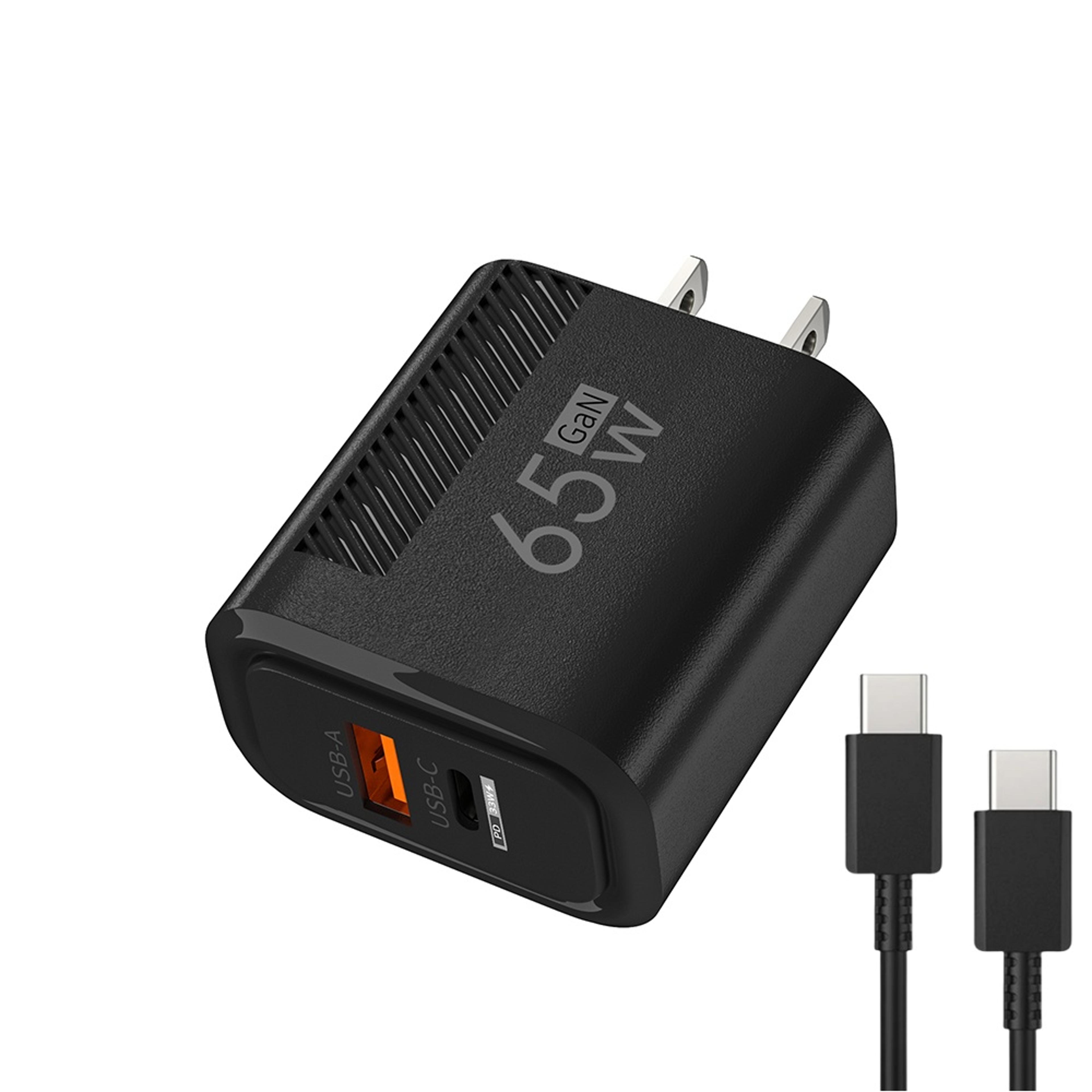 Quick Charging Type C Wall Charger 65W GaN USB C Fast Charger Phone Charger Adapter For IPhone Sams 6
