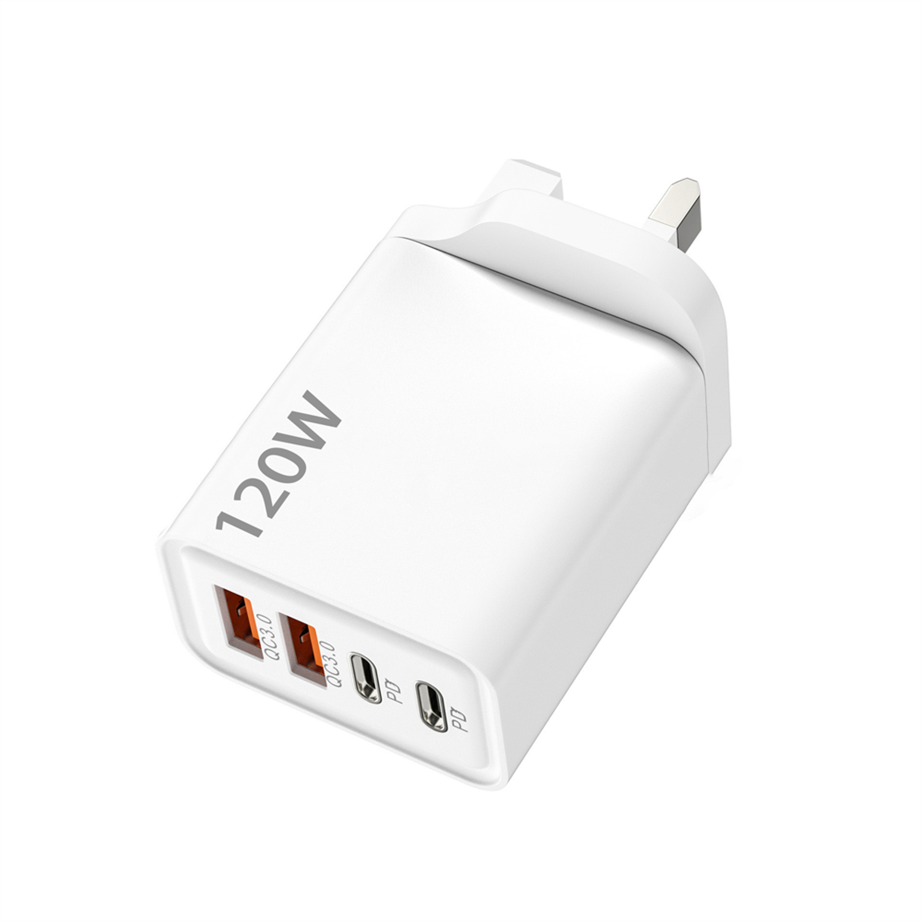USB Phone Charger Adapter Total 120W USB Type C Charger 4 Port Fast Charging Quick Charge Wall Char 6