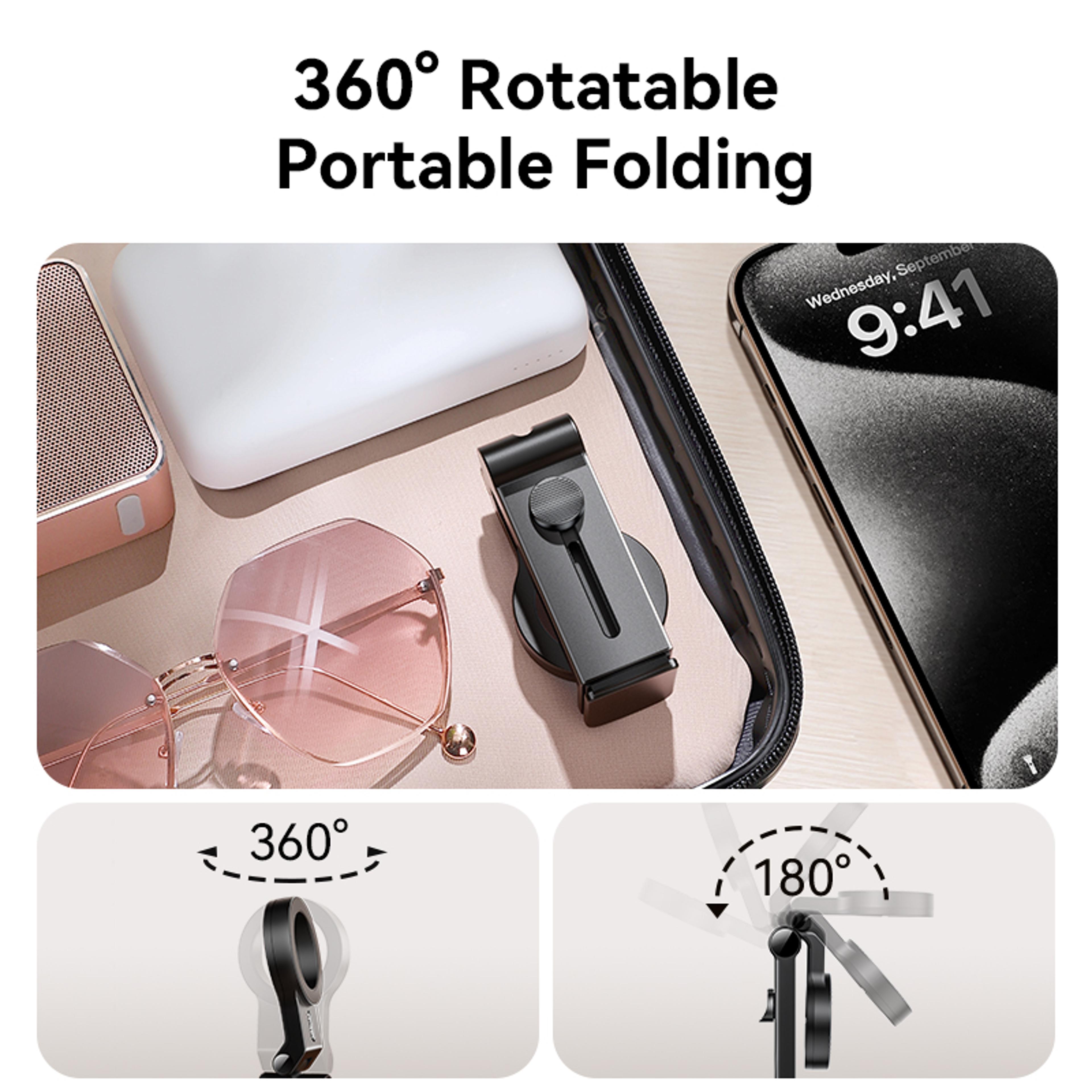 Travel Essentials Magnetic Airplane Phone Holder Hands Free Airplane Phone Mount Flexible Rotation  5
