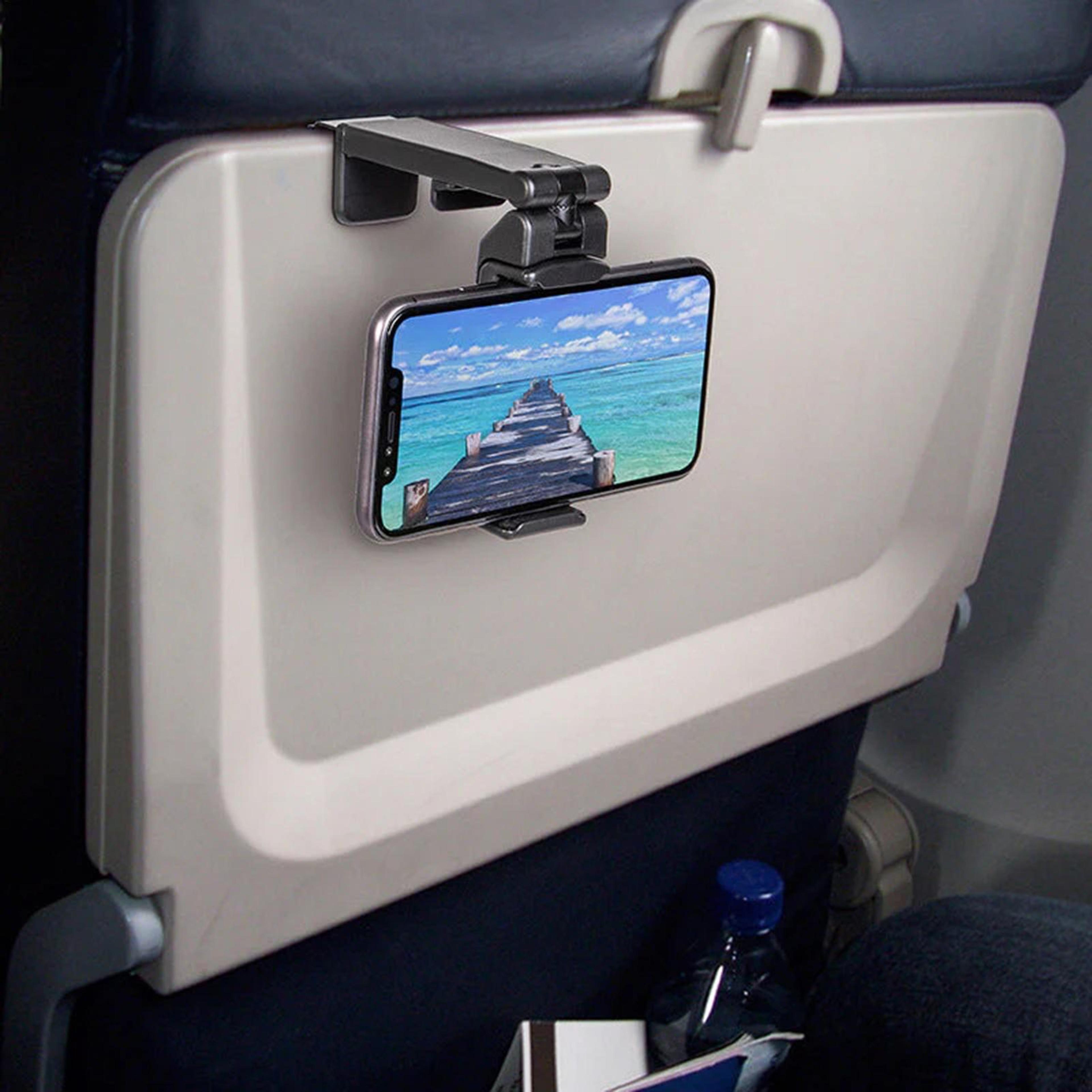 Airplane Phone Holder Foldable Phone Mount Travel Portable Mobile Phone Holder 360Degree Rotatable  4