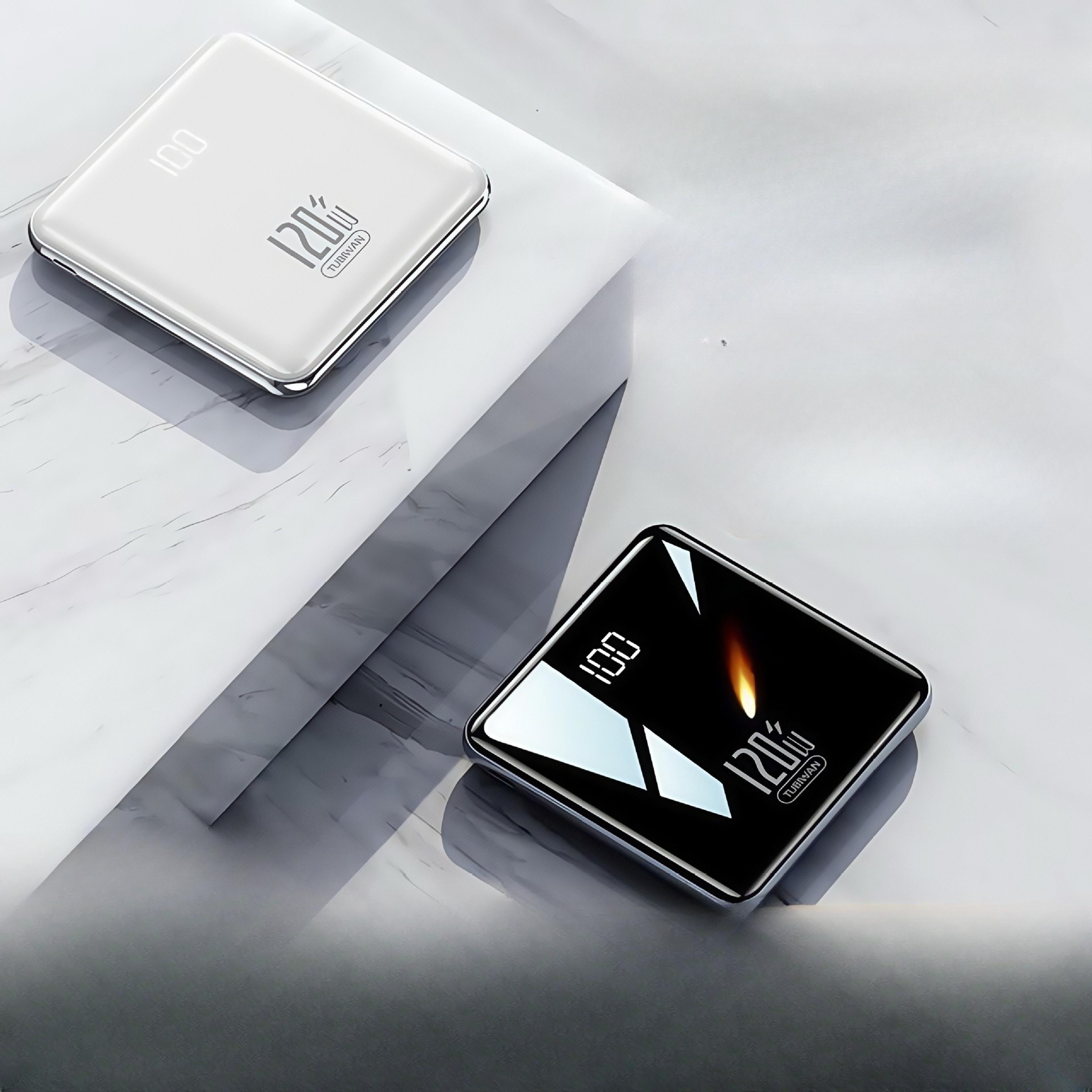 20000 MAh Portable External Battery New 120W Super Fast Charging Mirror Design For IPhone Xiaomi 0