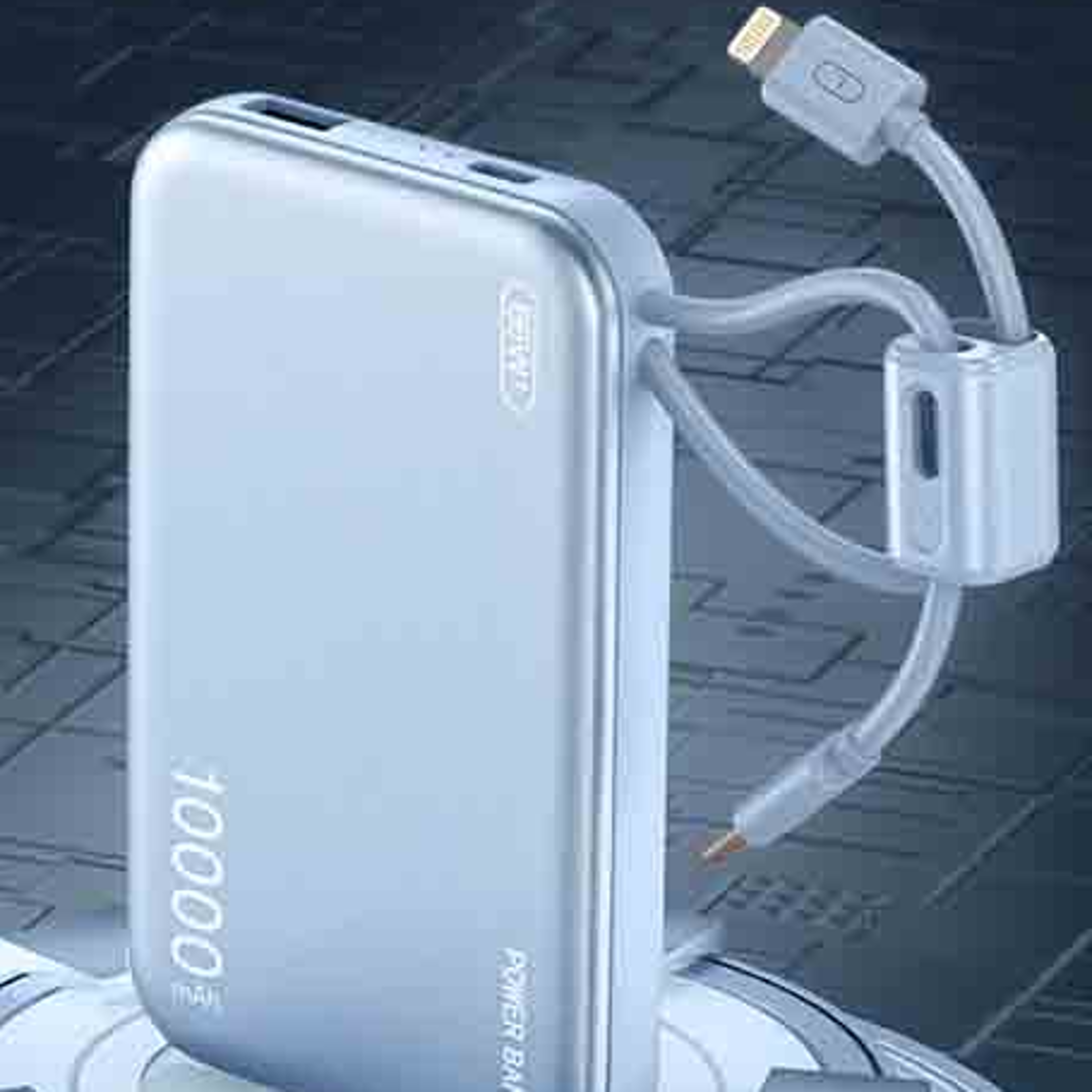 66W Fast Charging Power Bank 10000mAh TypeC Cable External Battery Mobile Power Supply for iPhone