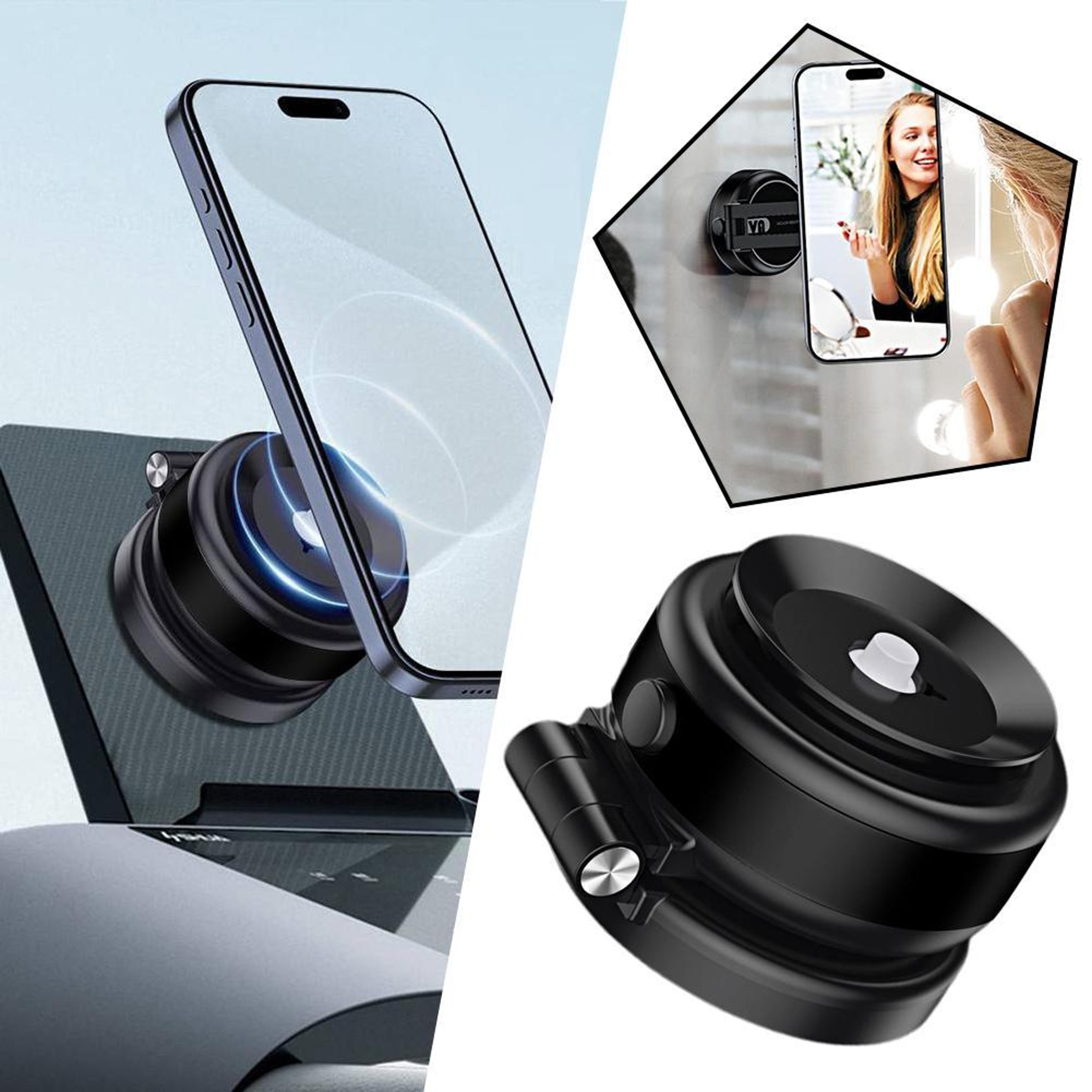 Vacuum Adsorption Car Phone Holder Accessories Auto Dual Suction Cup Bracket Holder Car Navigation  6