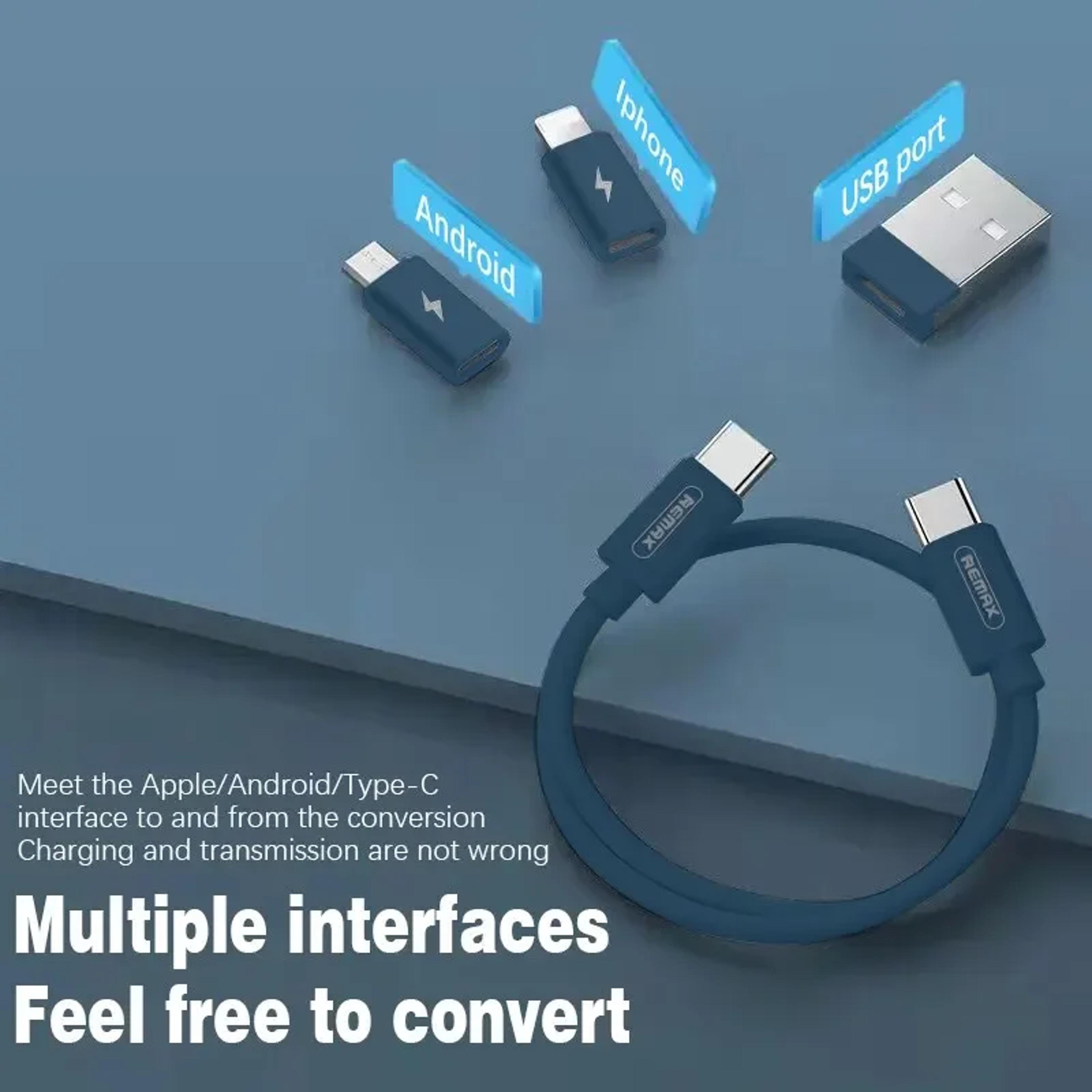 USB C To Lighting Multi USB Type C Charging Adapter Cable Kit Conversion Set USB A  Type C To Micro