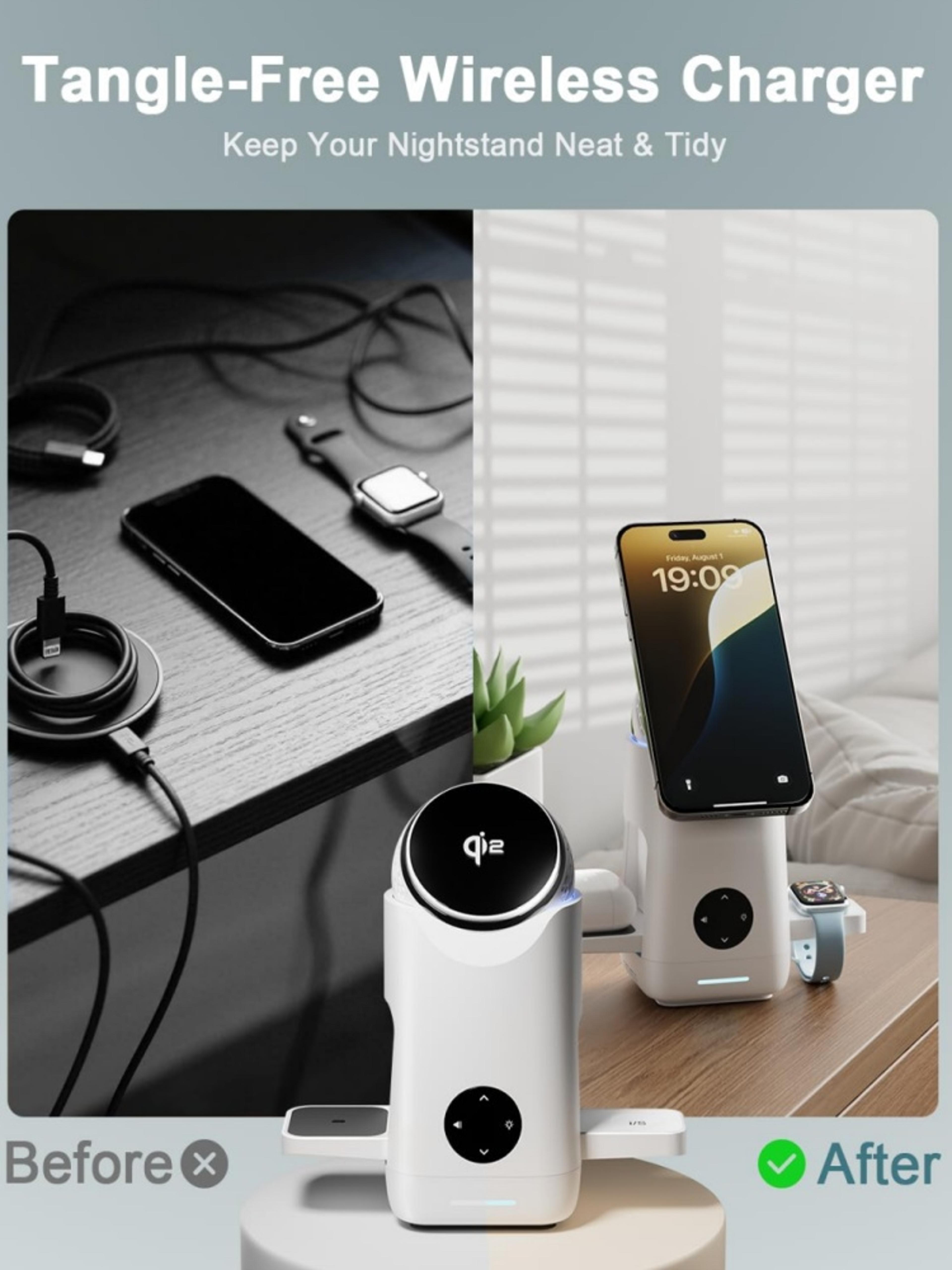 Magnetic Wireless Charging Station With Gesture Control 5