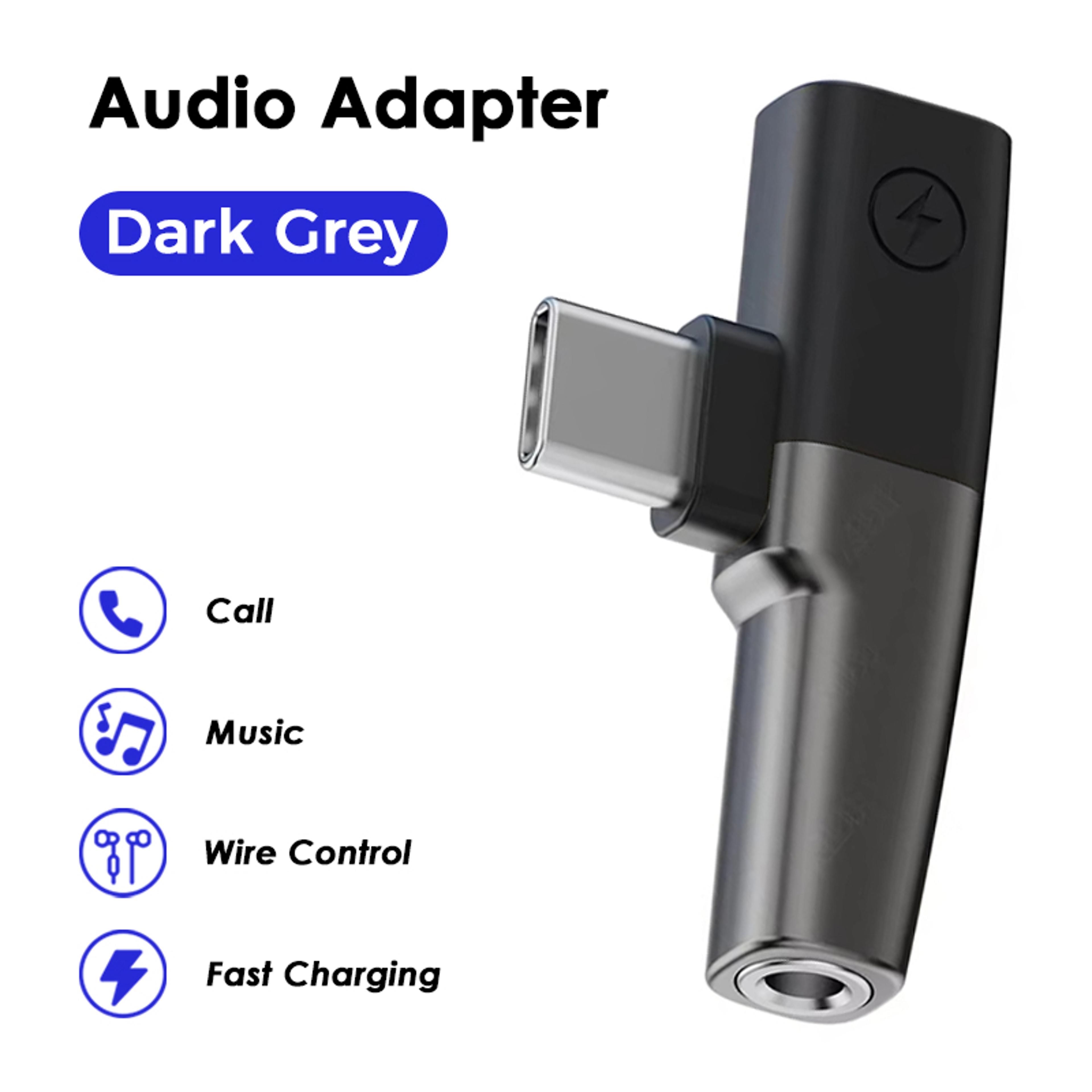 Premium USB C To Audio  Fast Charging Adapter Splitter 6