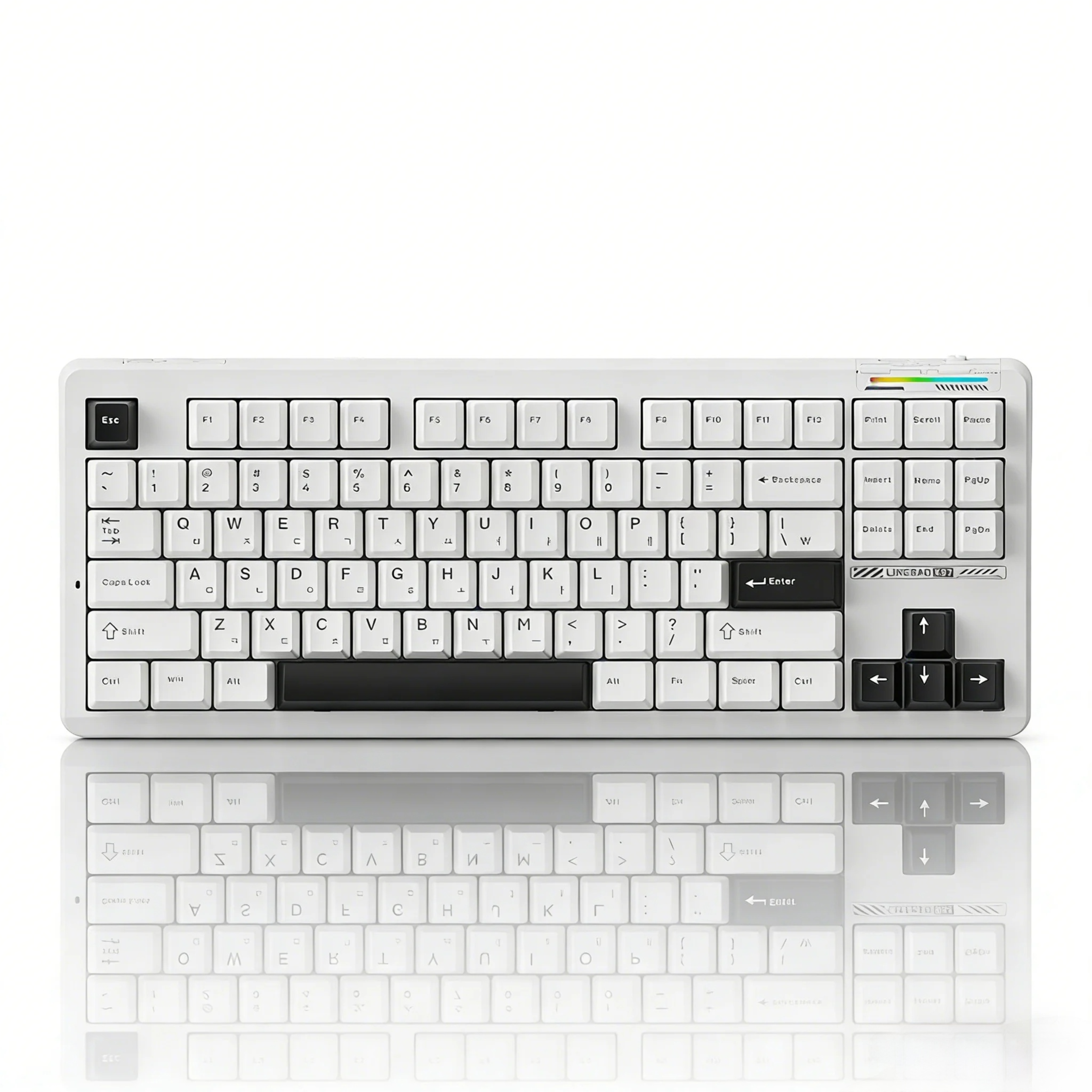 Wireless Mechanical Keyboard With Korean Letters PBT Keycaps And Gasket Mount 0
