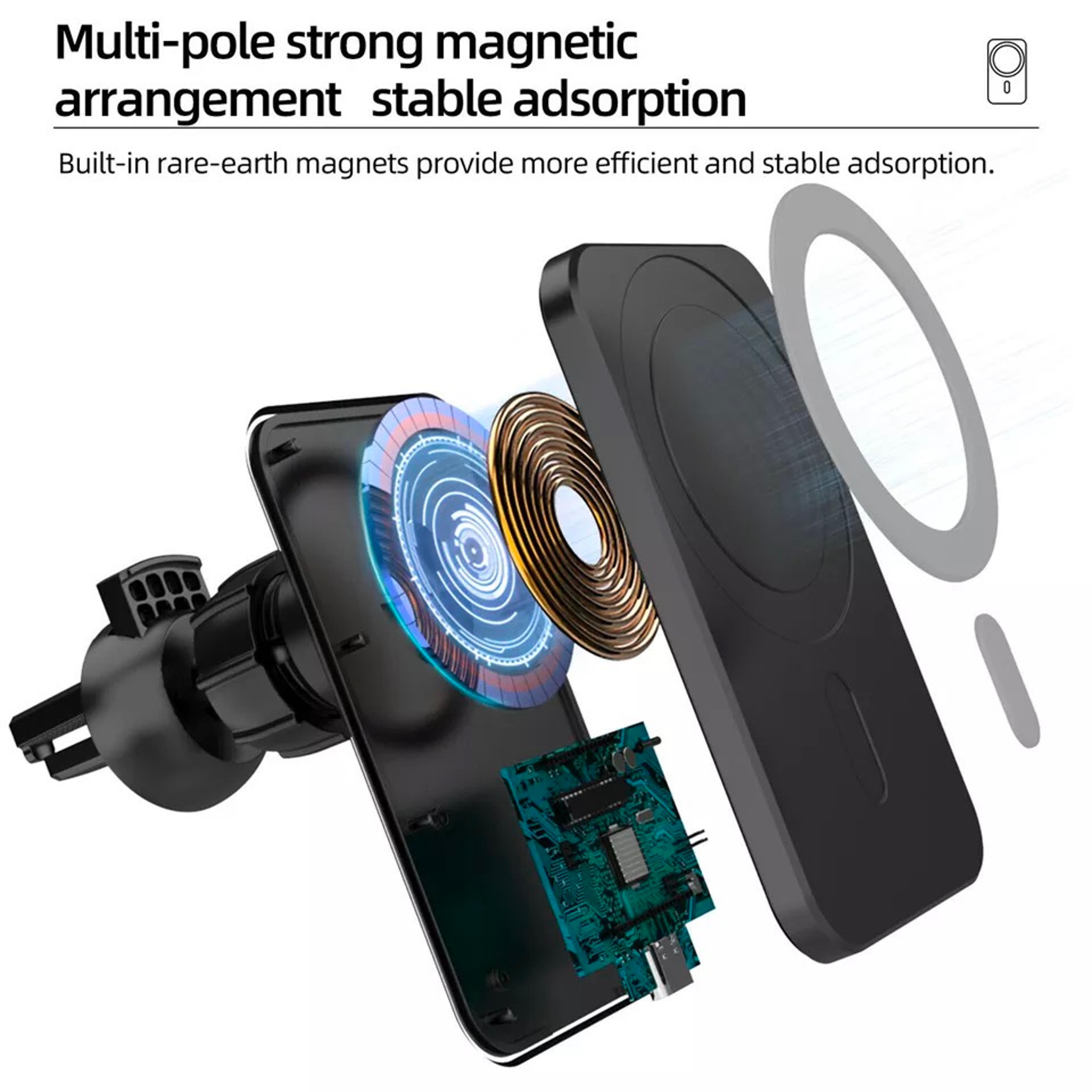 MagCharge Pro Magnetic Wireless Car Charger Mount 1