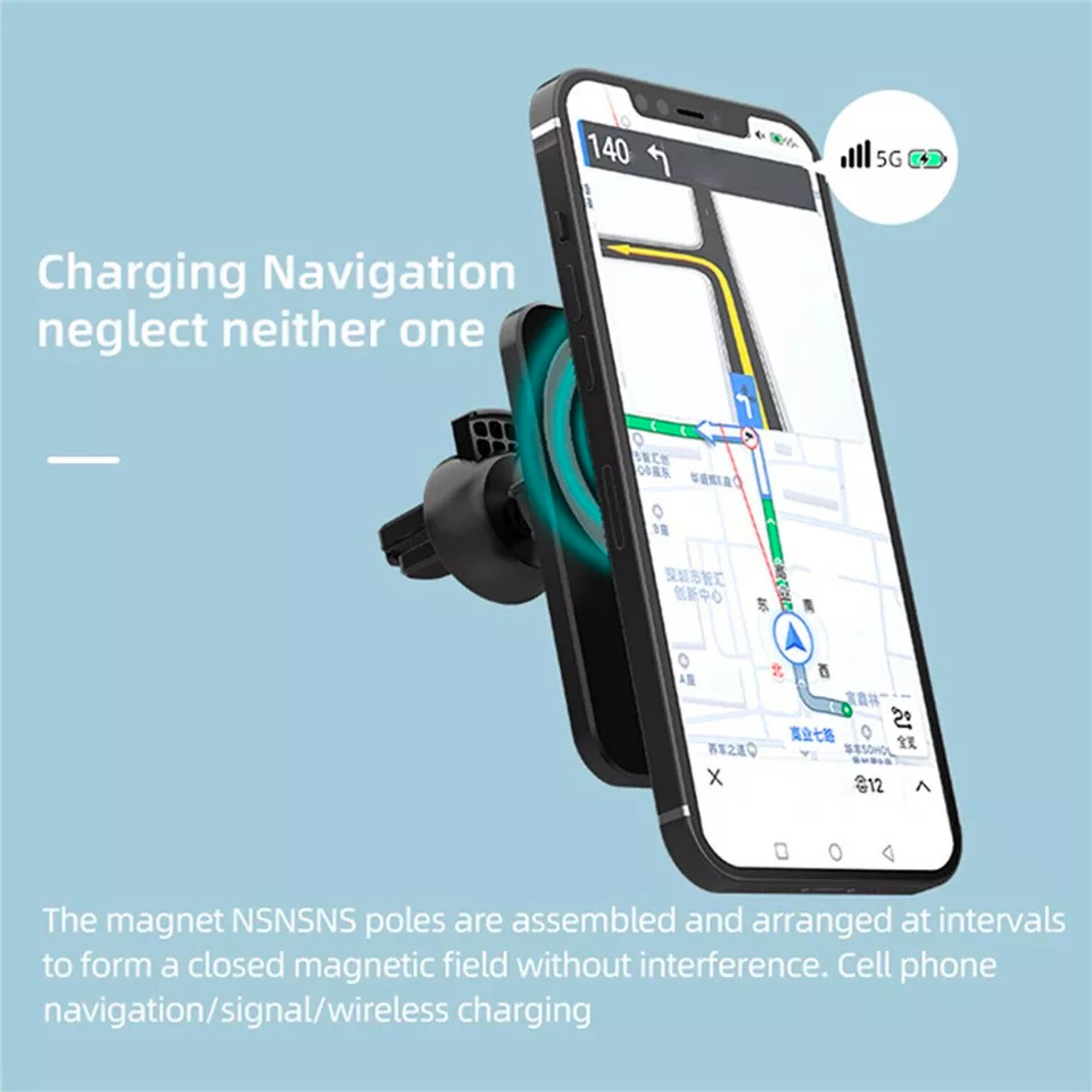MagCharge Pro Magnetic Wireless Car Charger Mount 3
