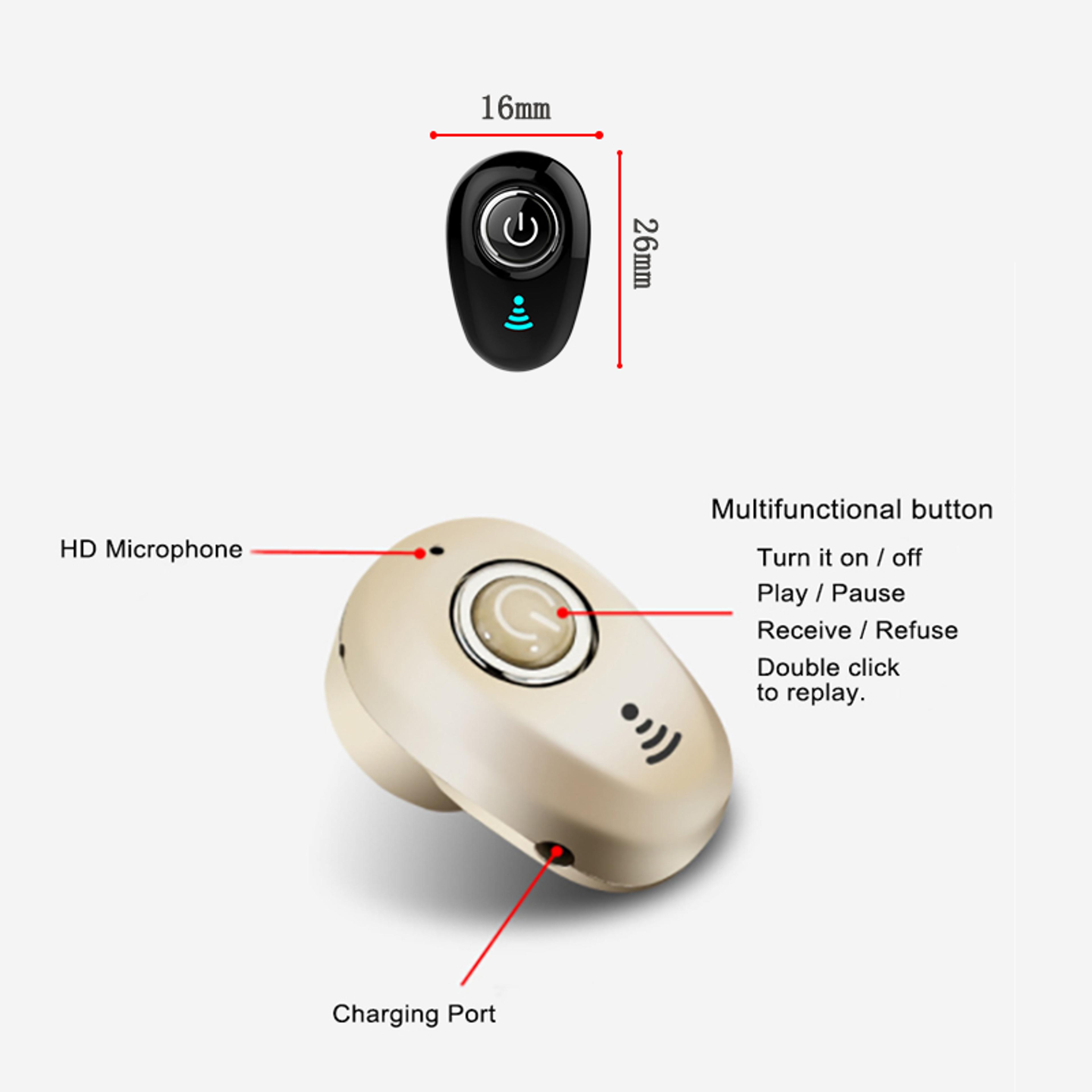 Stealth Mini Wireless Earbud Bluetooth Earbud With Noise Reduction Mic  Invisible Fit 3
