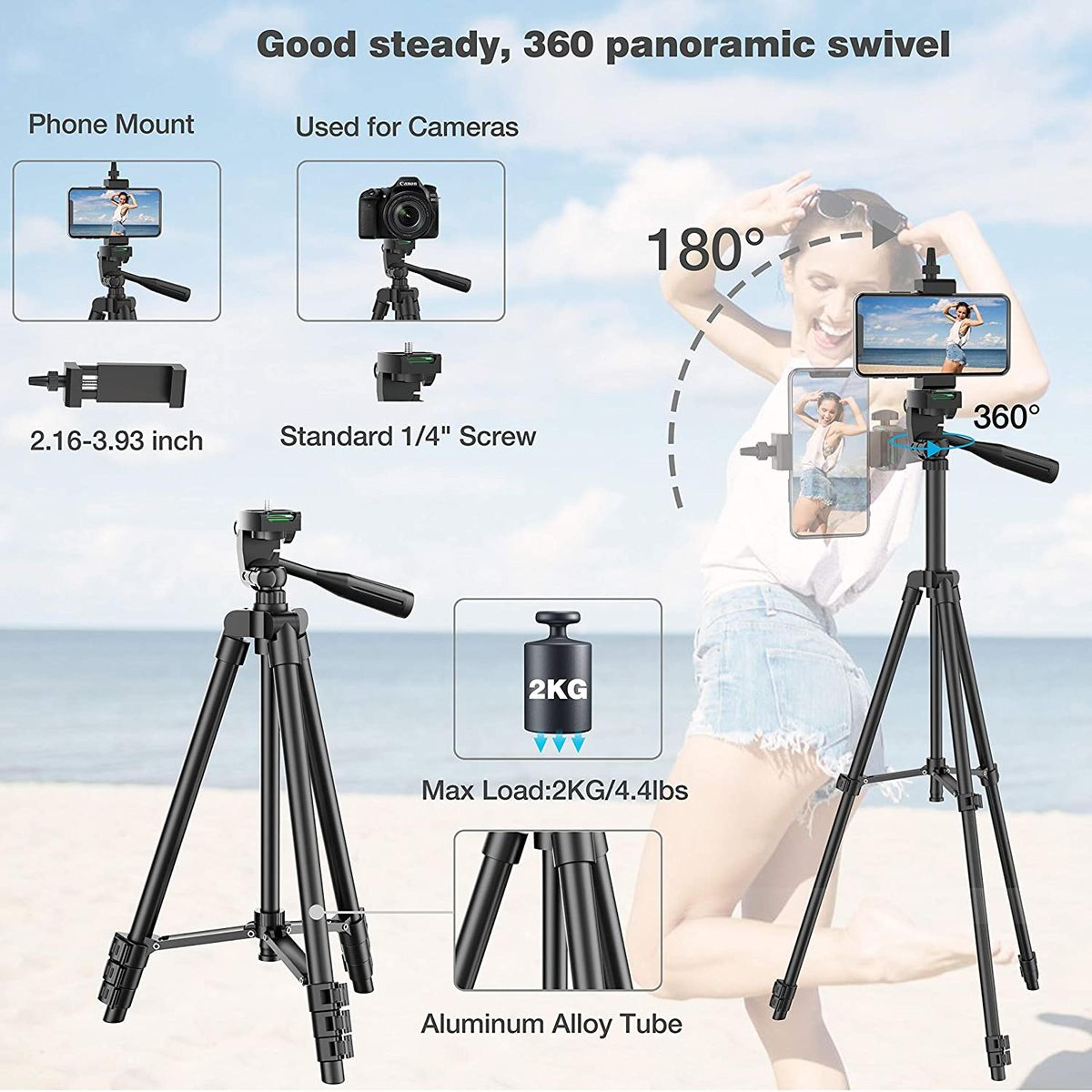 SnapPro Portable Phone Tripod Stand With Bluetooth Remote For Vlogging Photography  Content Creatio 2