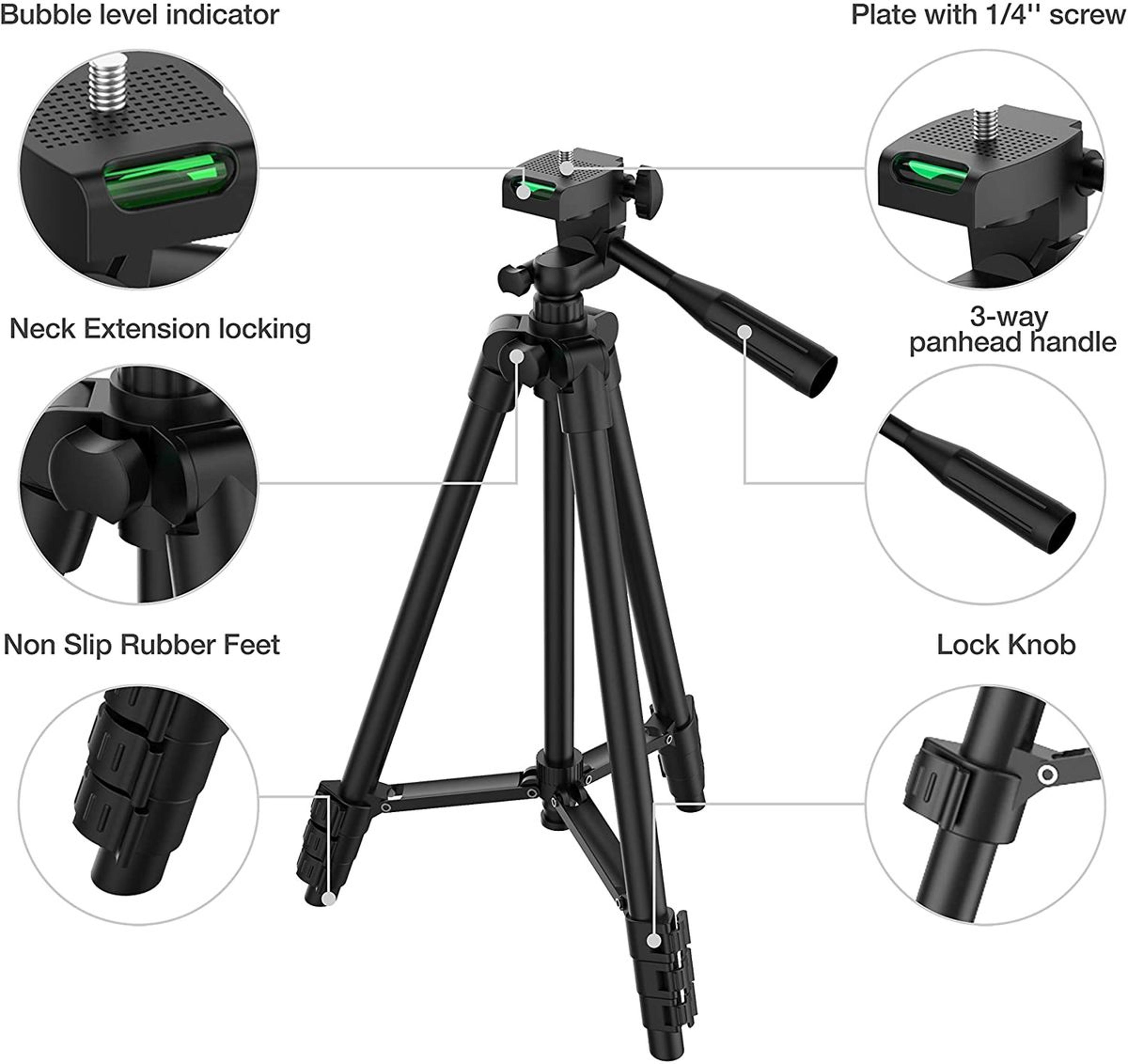 SnapPro Portable Phone Tripod Stand With Bluetooth Remote For Vlogging Photography  Content Creatio 4