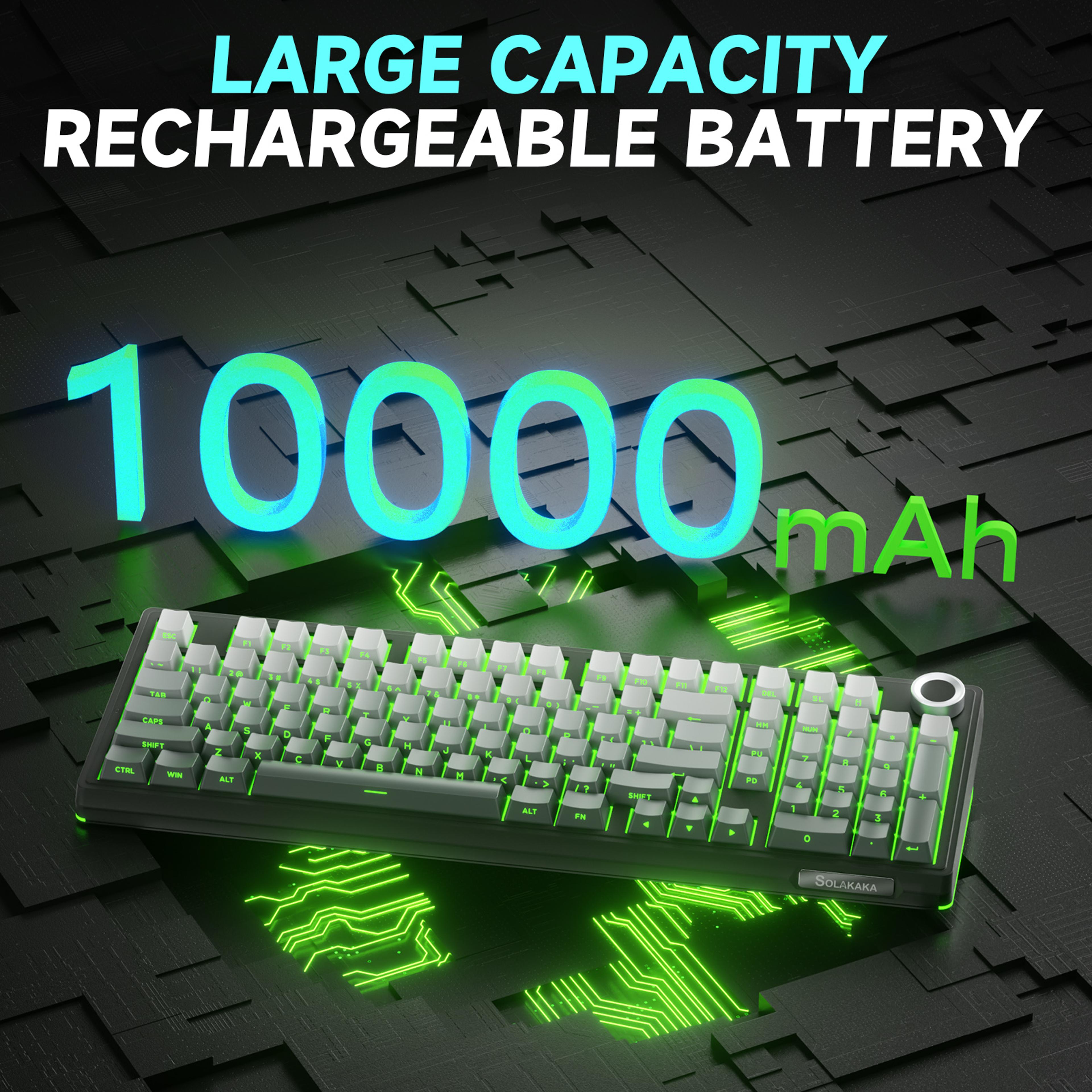 Pro Wireless Mechanical Keyboard With Knob RGB Backlit Hot Swappable Gaming Keyboard 4