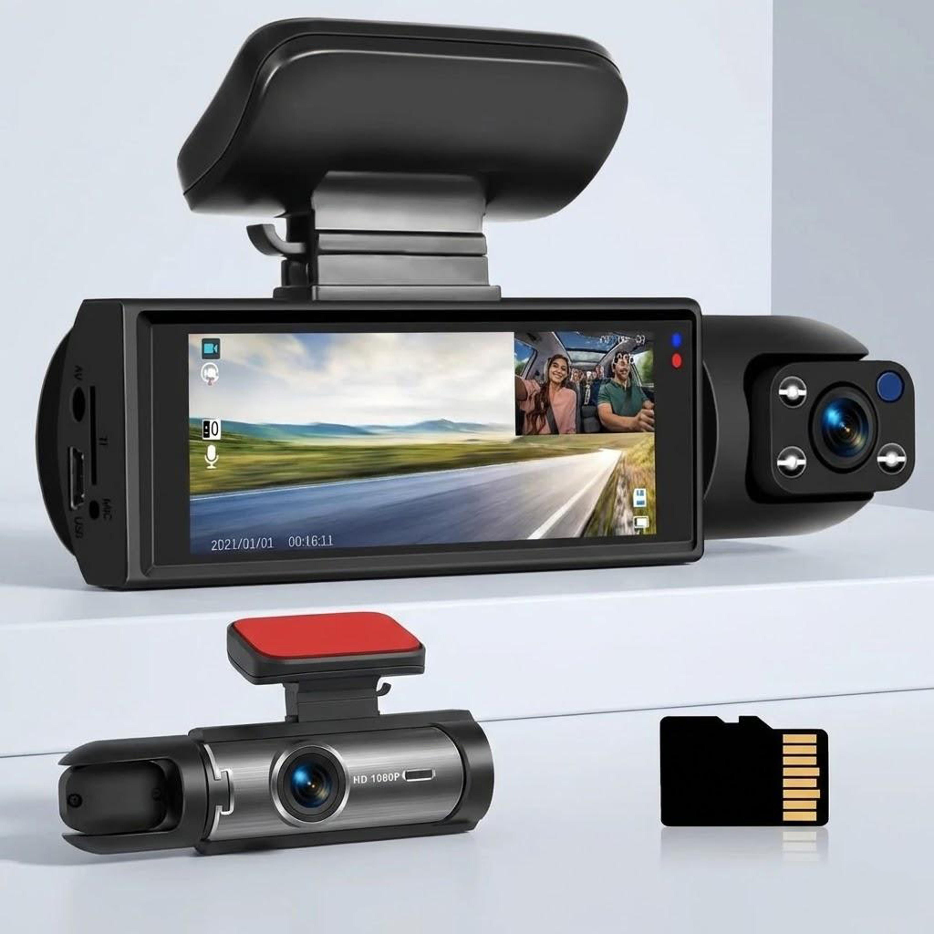 SecureView Dual Lens Dash Cam With Night Vision  Front Rear Recording 0