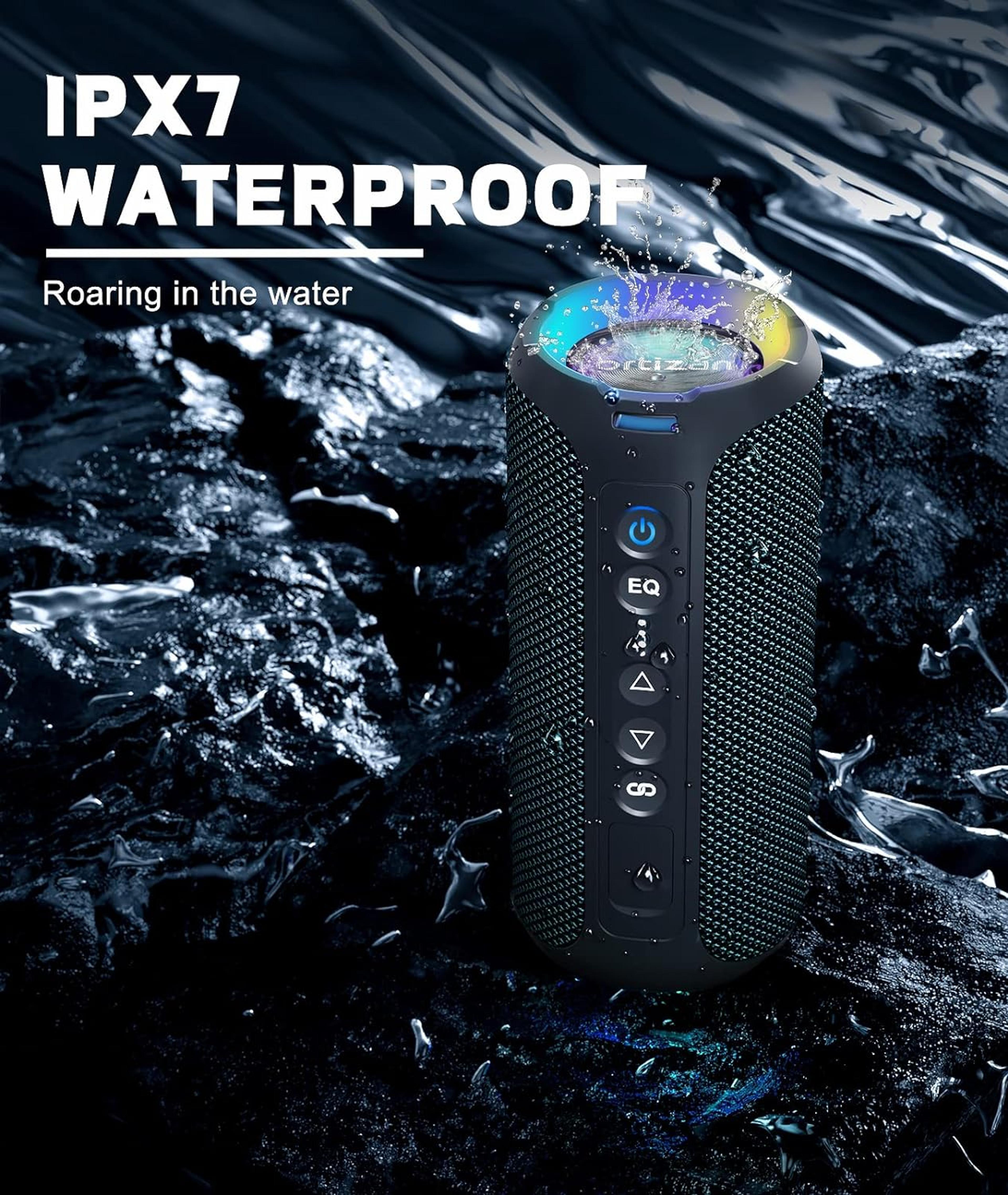 Portable Waterproof Bluetooth Speaker With Deep Bass  True Wireless Pairing 3