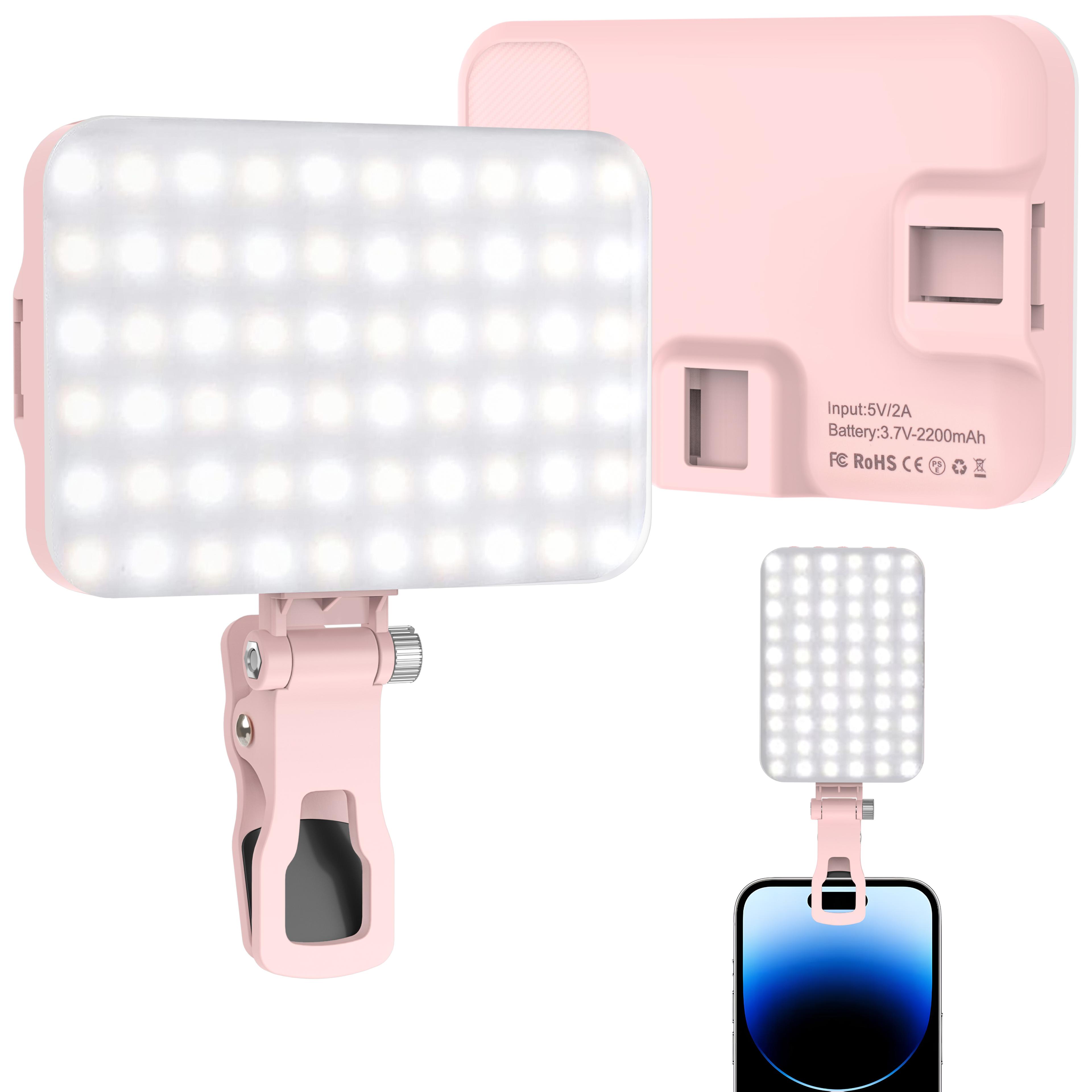 LED Selfie Light High Power Rechargeable Clip On Fill Light For Phone  IPad Modes Video Light 6
