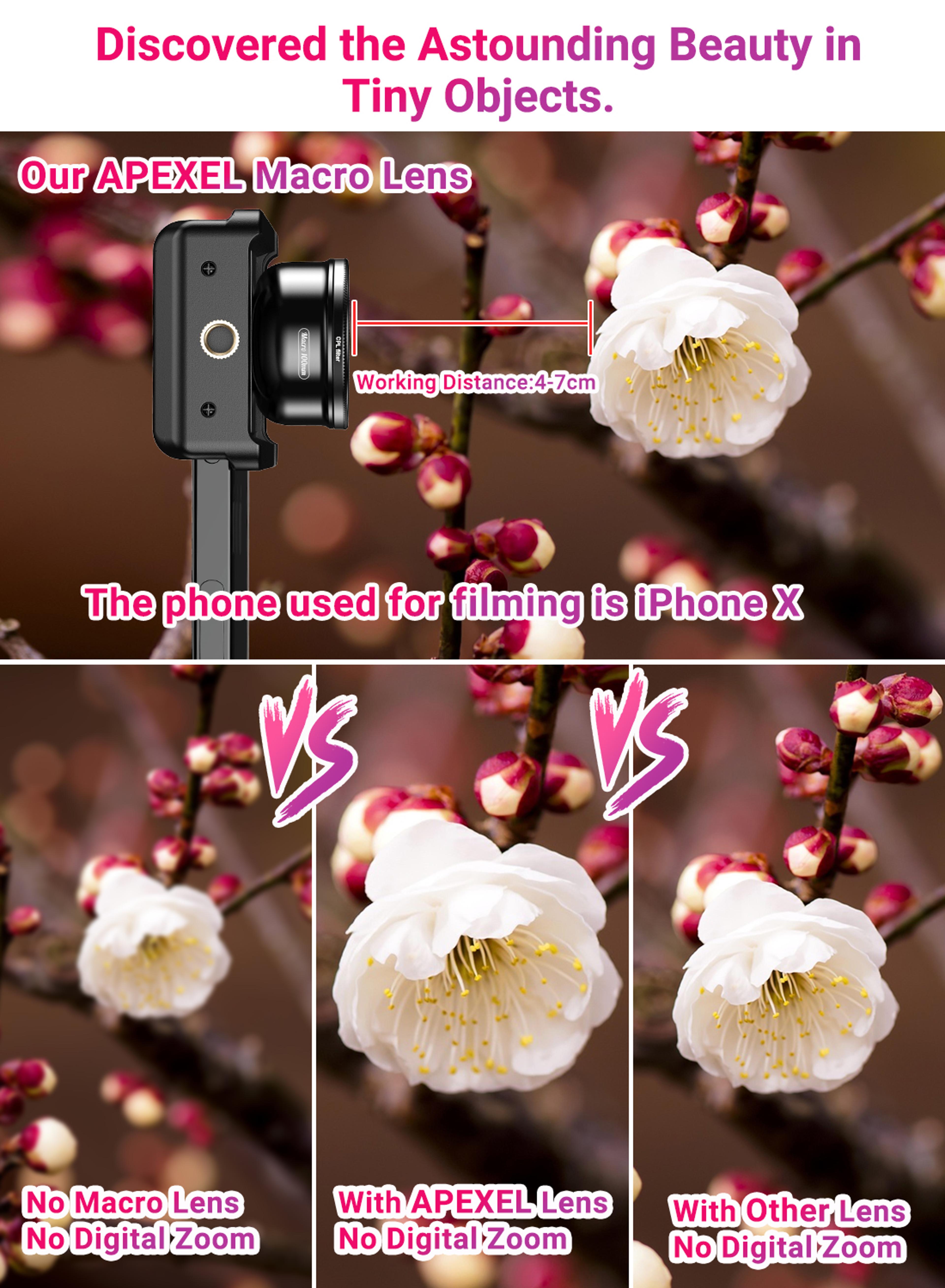 HD Smartphone Macro Lens Kit With CPL Filter  Universal Clip 4