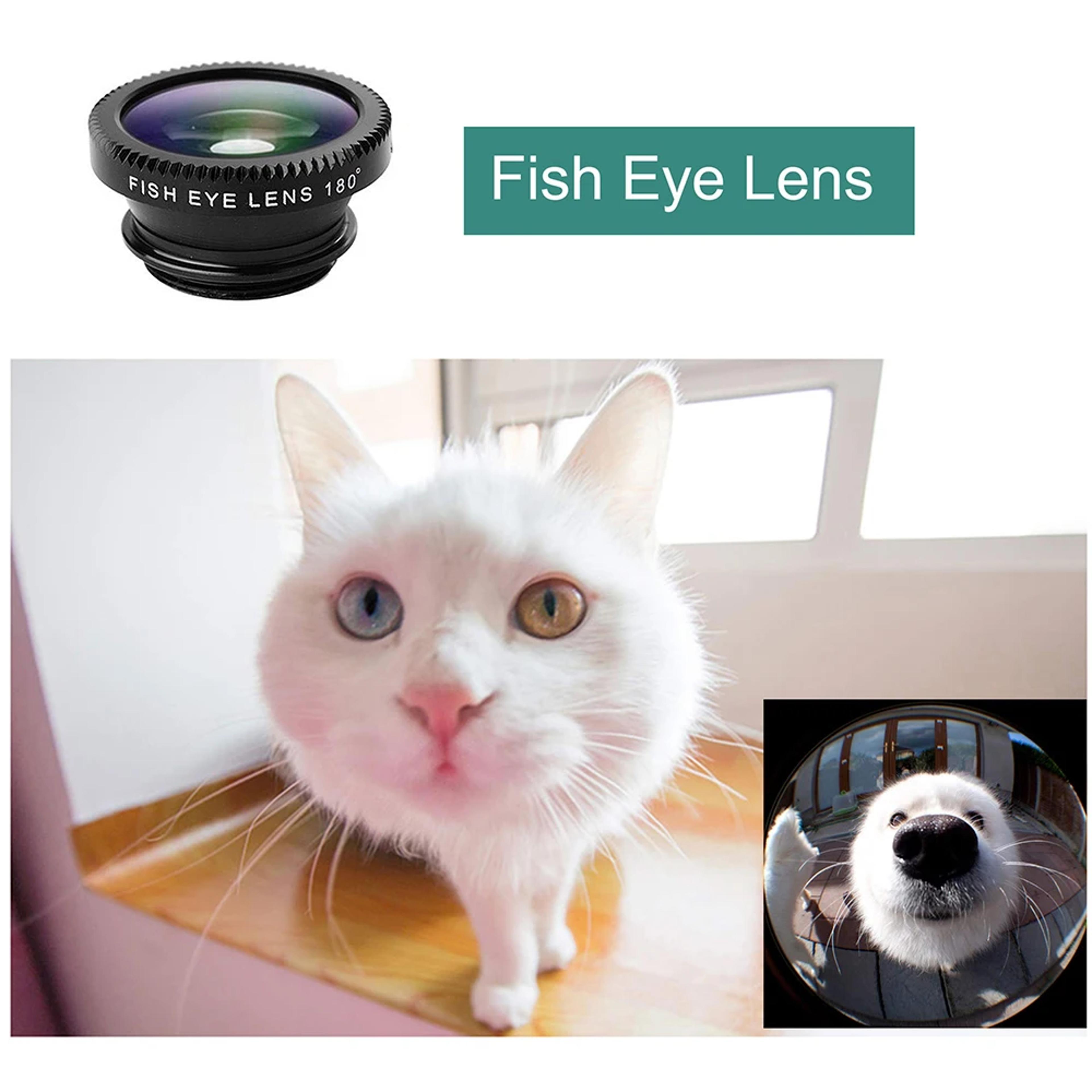 Phone Camera Lens Kit With Wide Angle Lens Macro  Fisheye Clip On 4