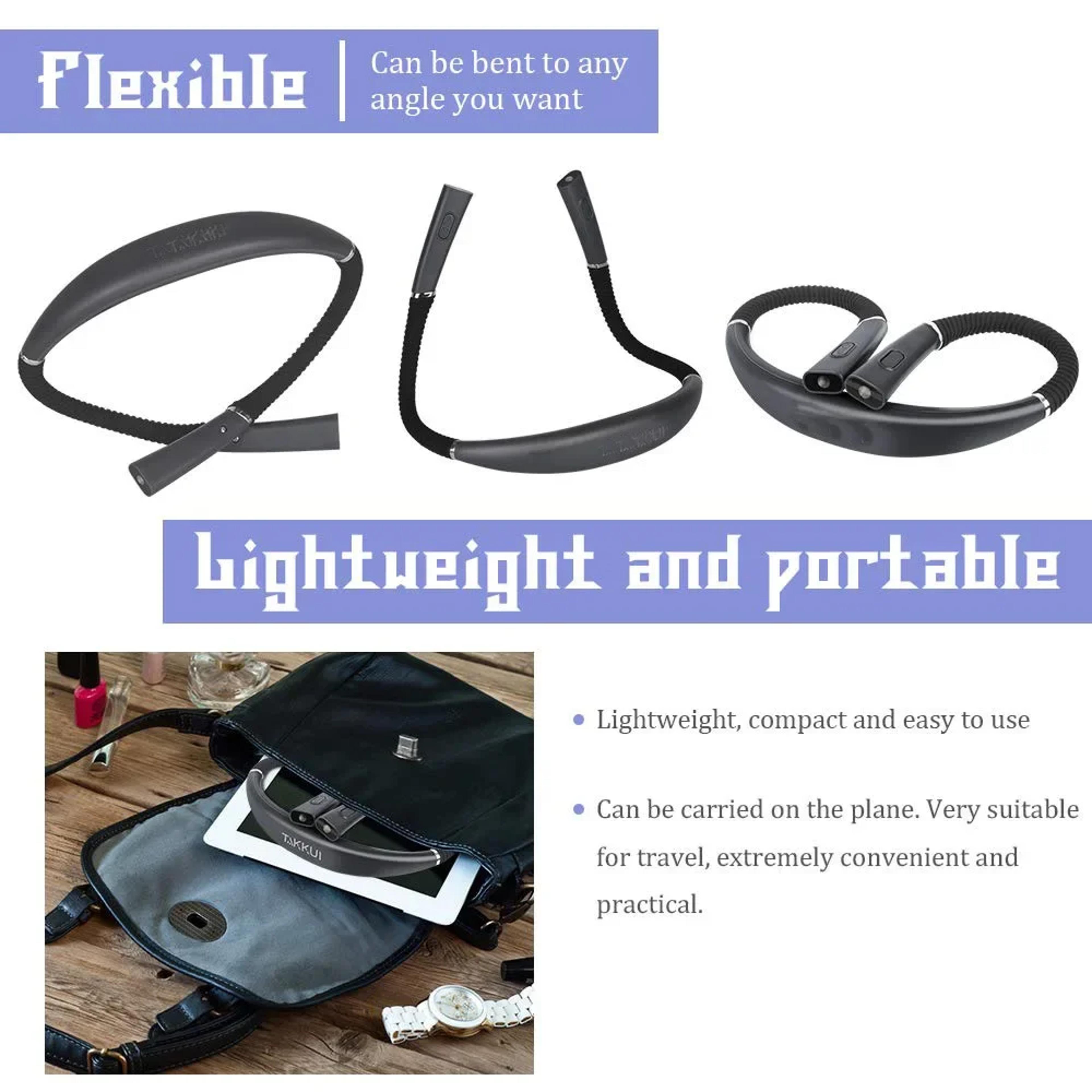 Rechargeable Neck Reading Light Hands Free LED Book Light For Reading In Bed 6