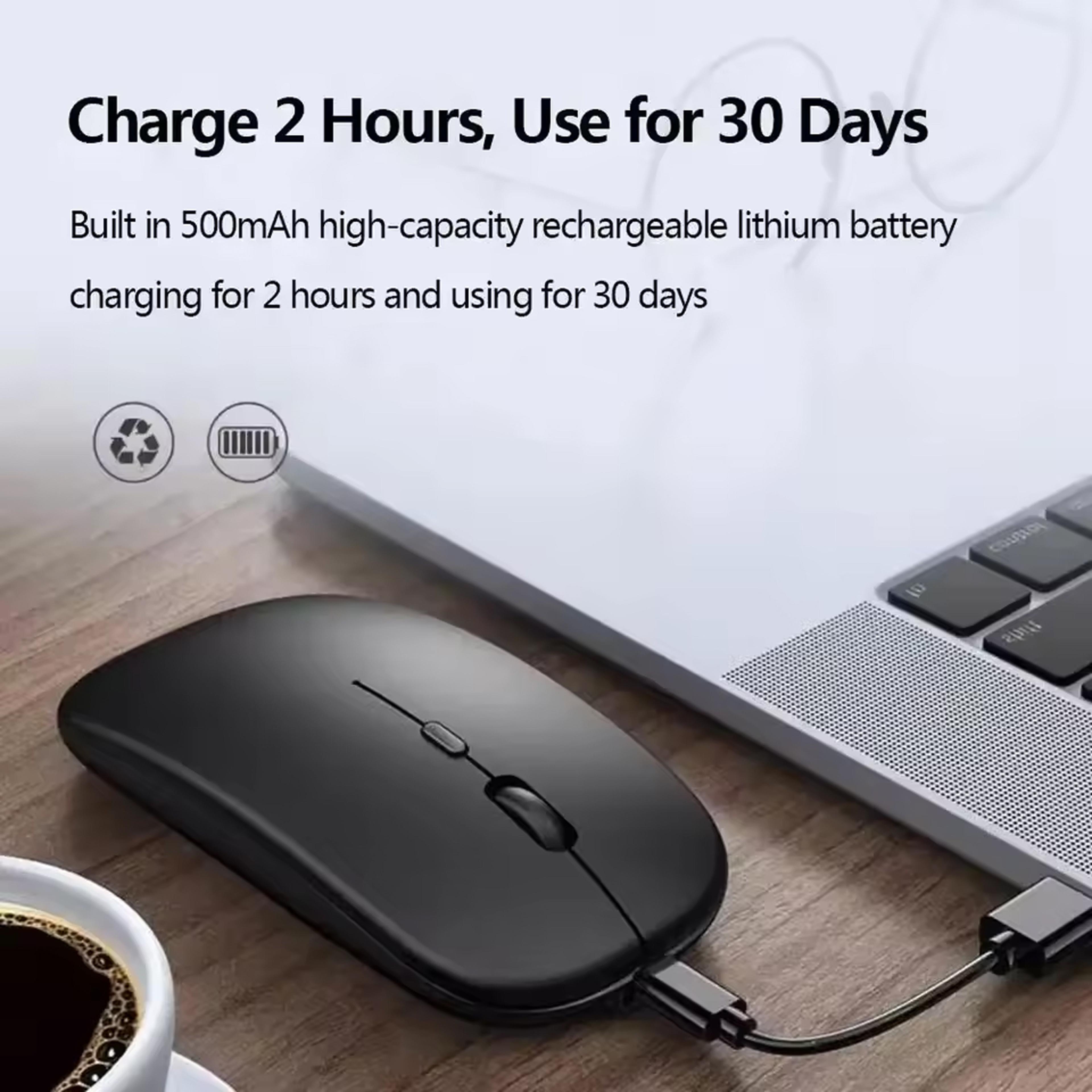 Rechargeable Wireless Mouse Bluetooth Dual Mode Computer Mouse For Laptop PC 2