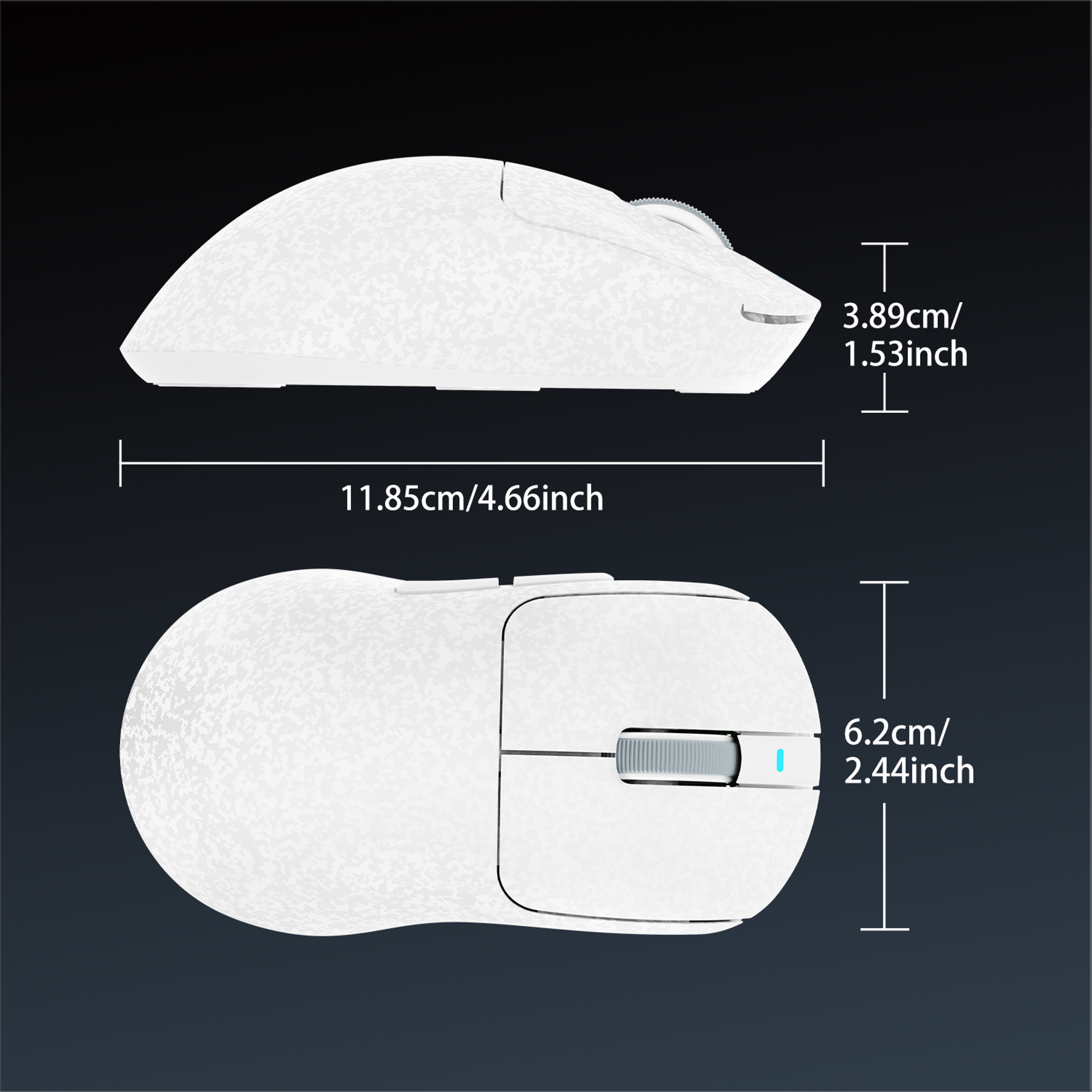Wireless Gaming Mouse DPI Carbon Fiber Lightweight Bluetooth Wired Mouse For PC Laptop 5