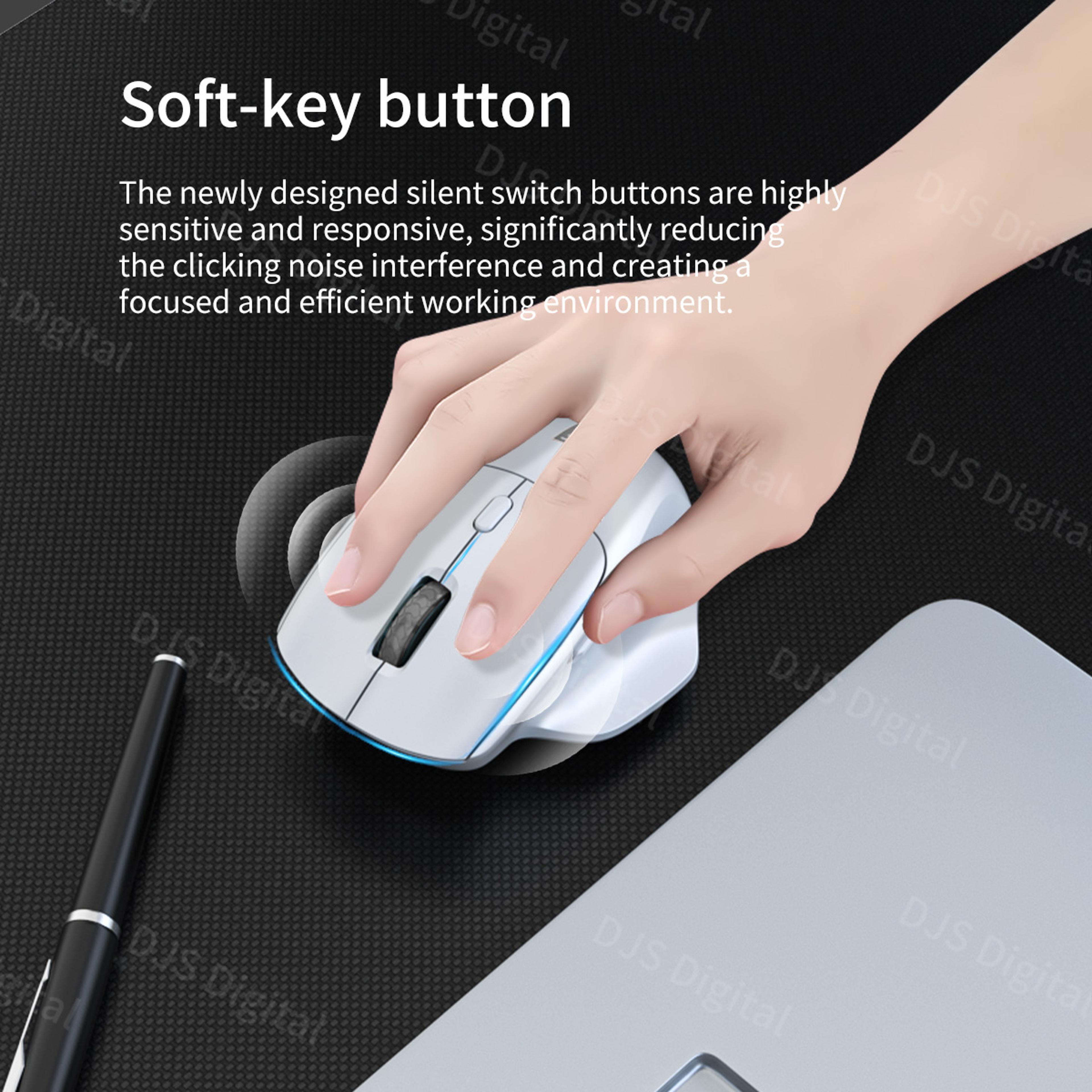 Wireless Ergonomic Mouse Dual Mode Rechargeable Gaming Office Comfort Mouse 4
