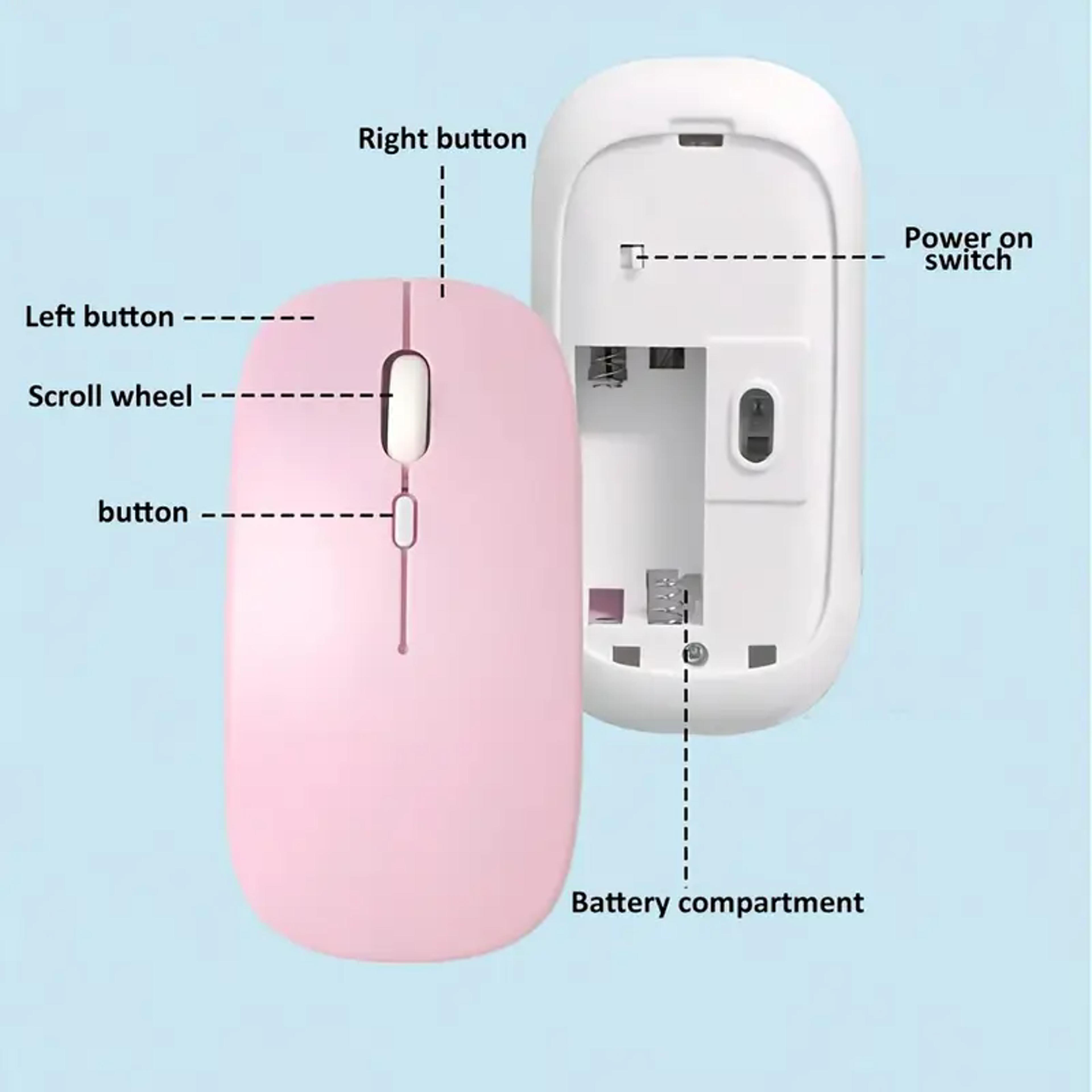 Silent Wireless Bluetooth Mouse For Laptop Tablet Ergonomic Noiseless Optical Mouse 4