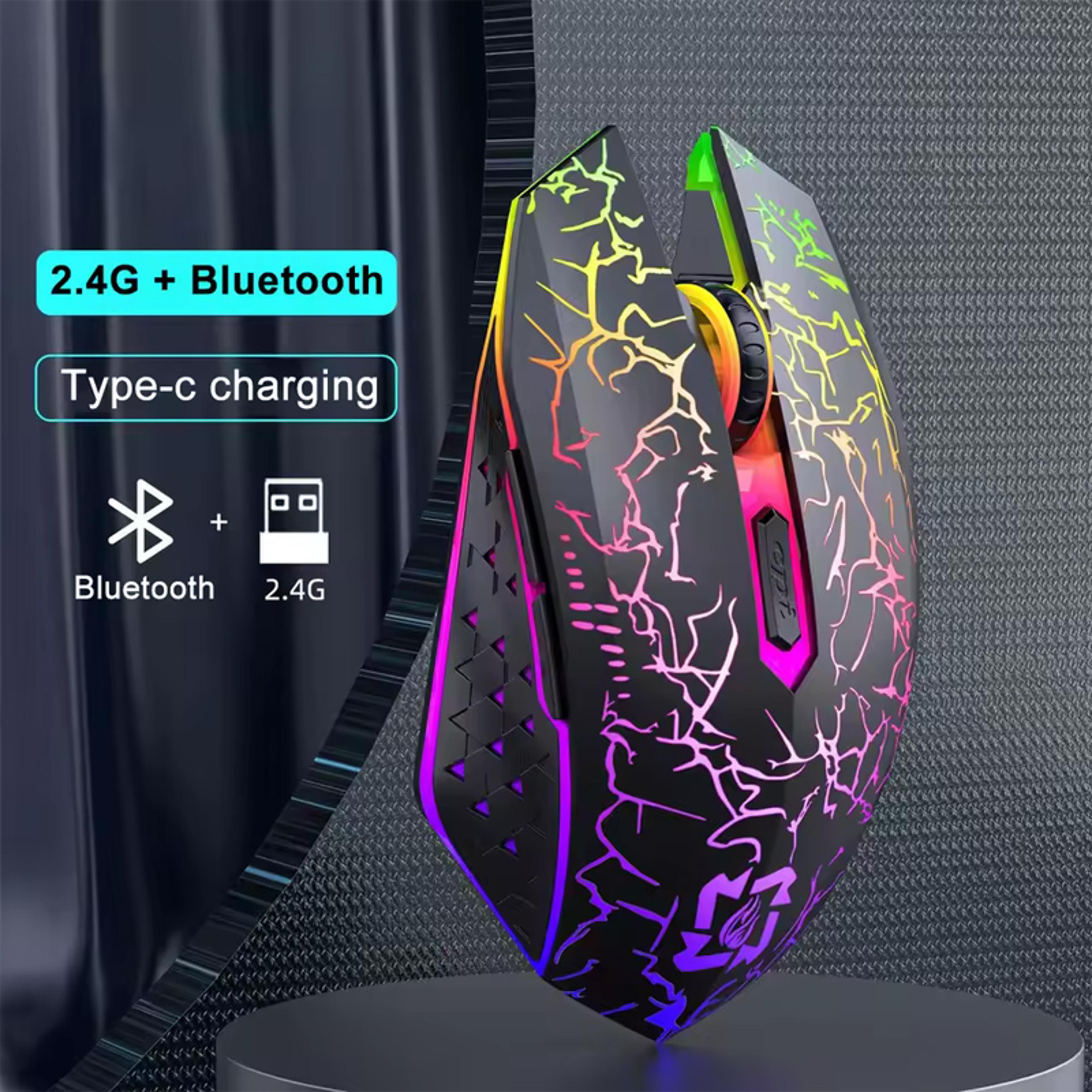 Wireless Gaming Mouse Dual Mode Bluetooth RGB 6
