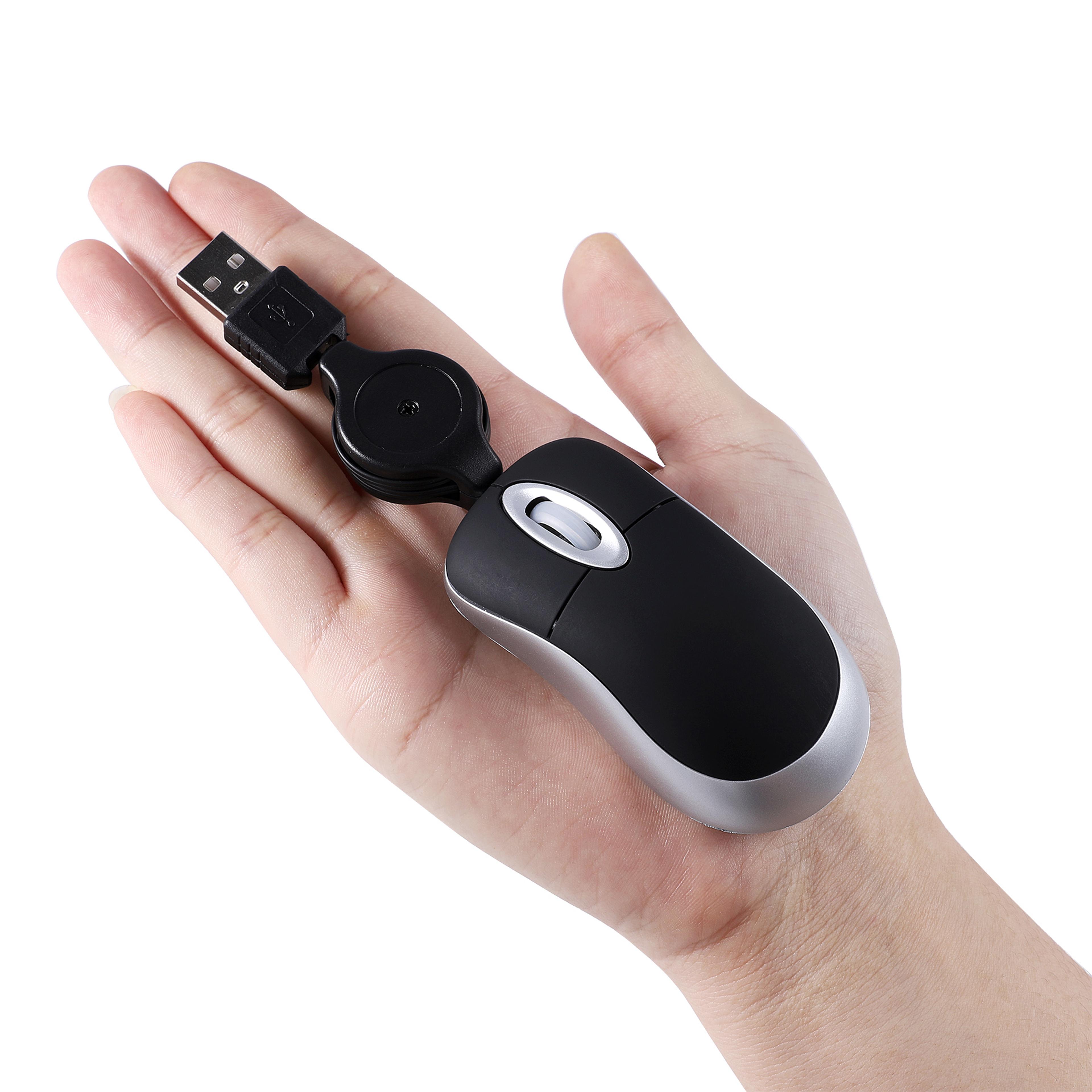 Lovely Mini RGB Bluetooth Mouse With Retractable USB Cable Ergonomic Portable Laptop Gaming Mouse 3