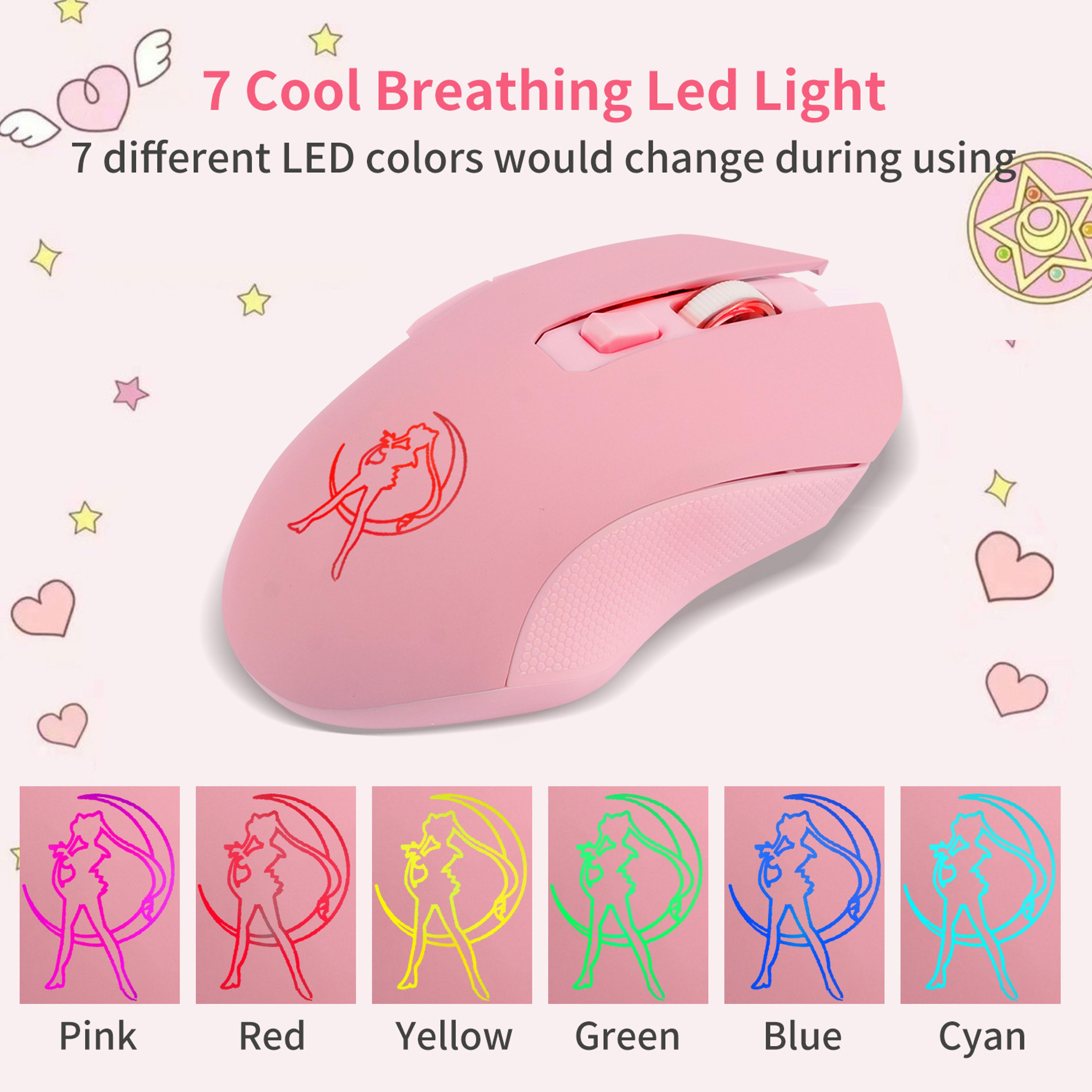 Rechargeable Wireless Mouse Gaming Mouse DPI Adjustable DPI Mouse Buttons Ergonomic Design 2