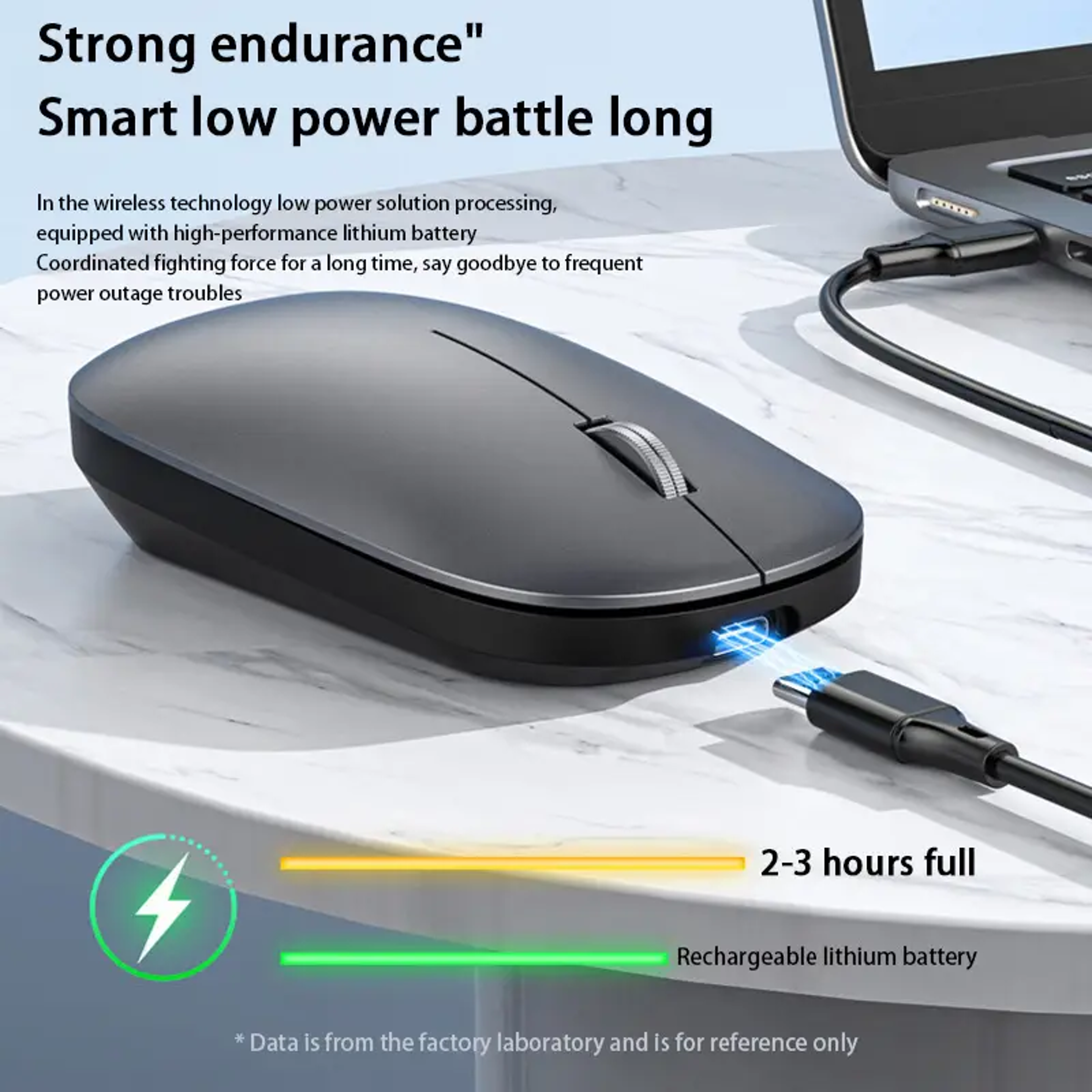 Type C Rechargeable Wireless Silent Click Ergonomic Mouse For Laptop Office  Portable Use 1
