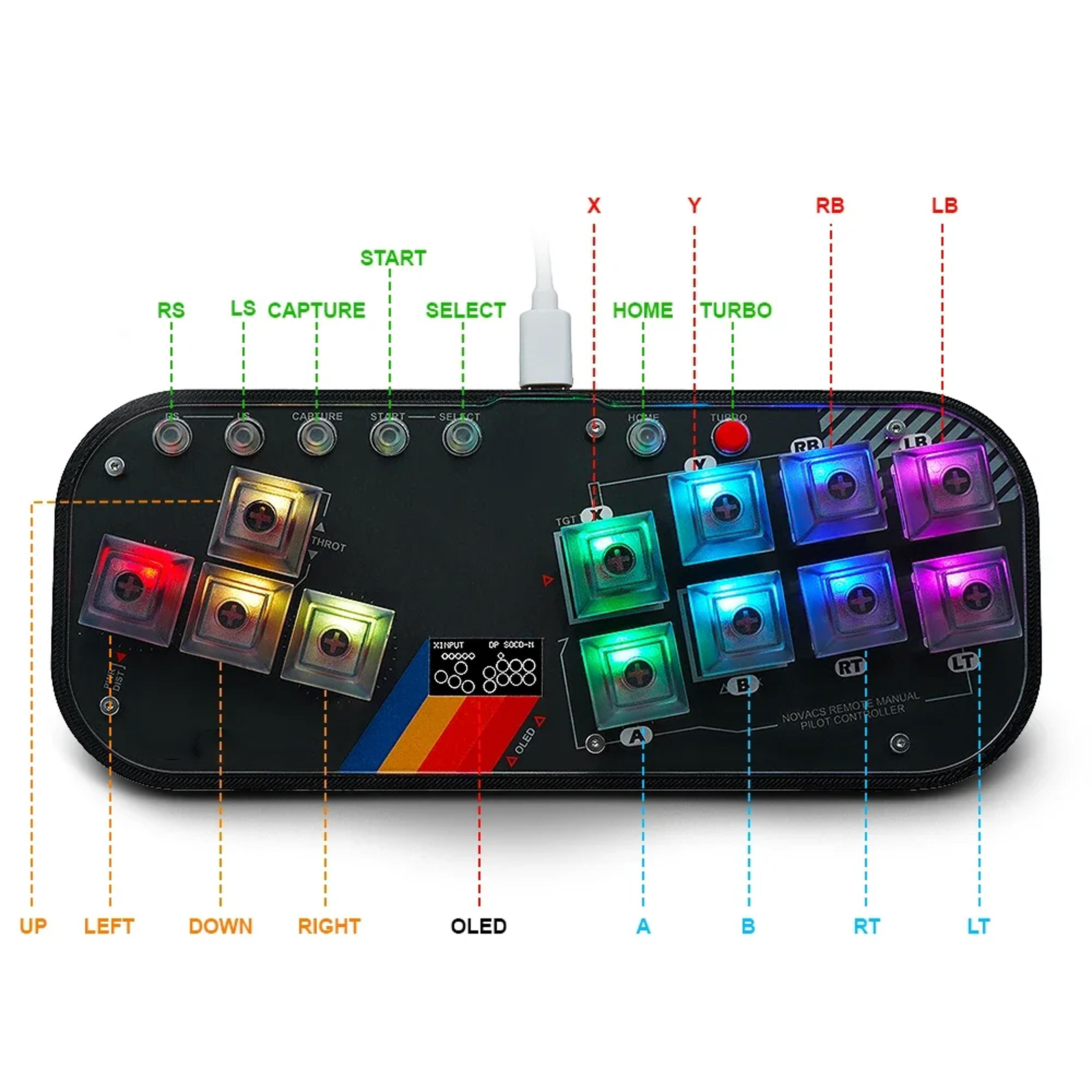Pro RGB HitBox Arcade Controller With Cherry Switches For PC  Android 1