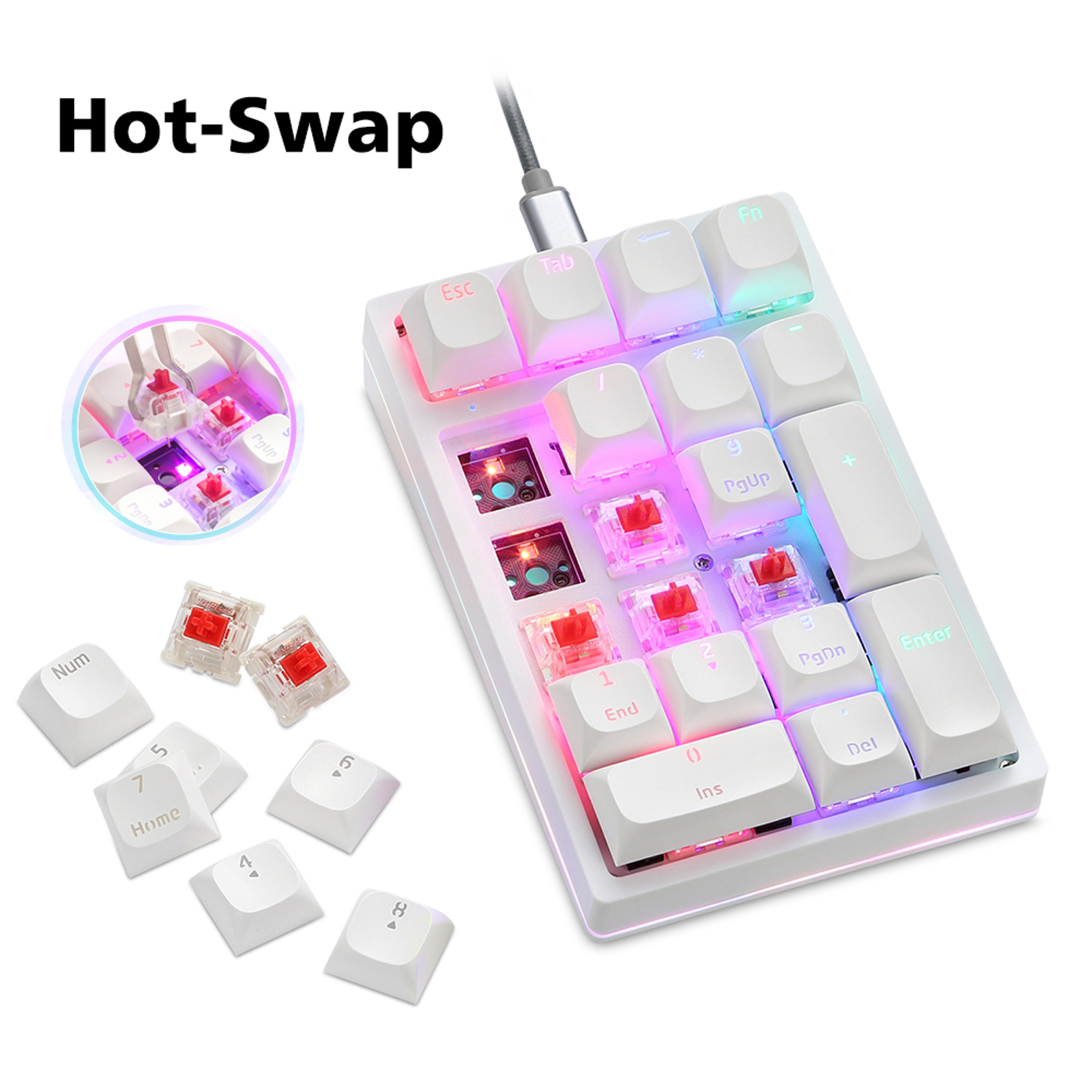 Motospeed Pro Mechanical Numeric Keypad Hot Swappable Programmable Gaming Numpad 1