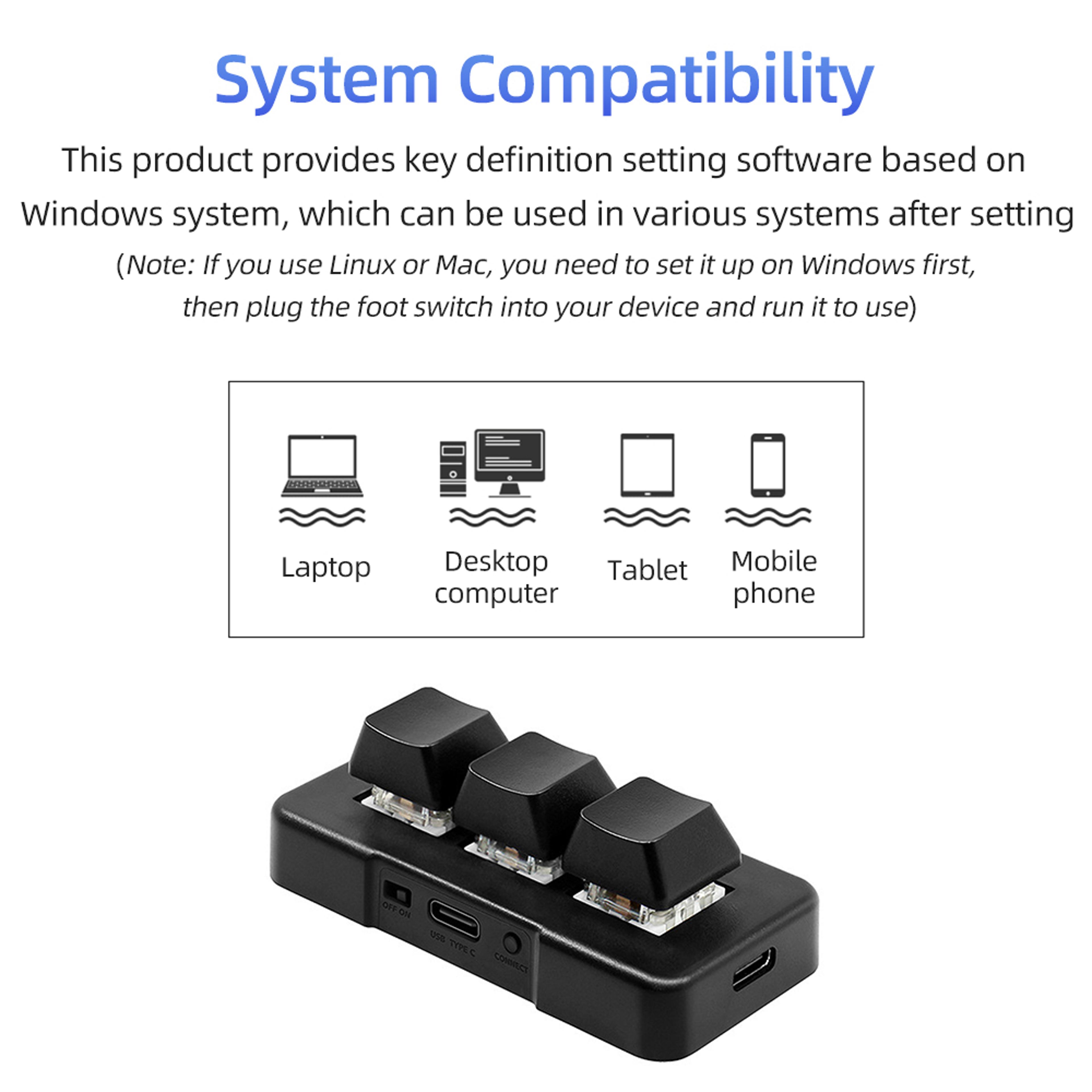 Mini Mechanical Macro Keypad With Bluetooth  USB Connectivity 5
