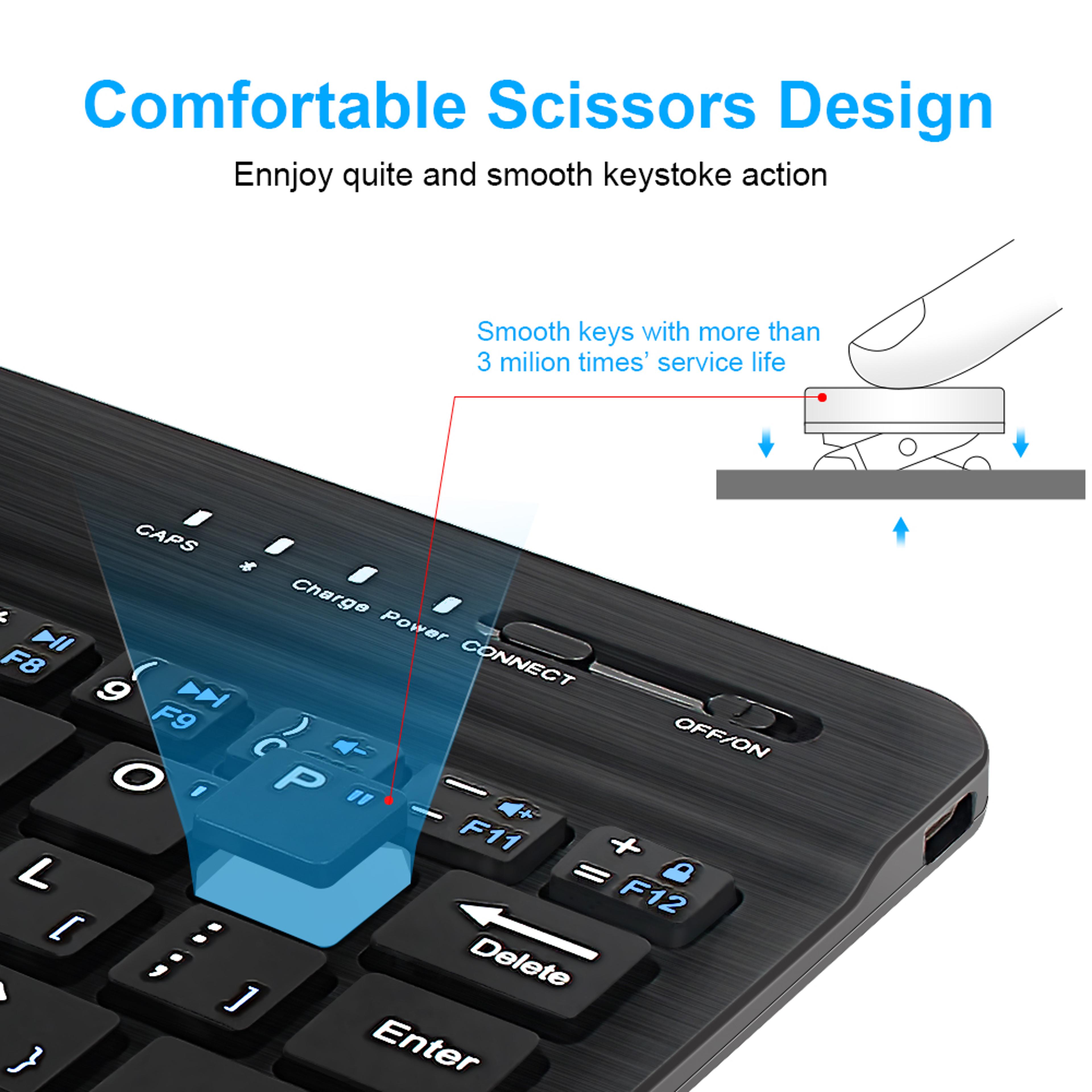 Mini Bluetooth Keyboard With Backlit Keys For Tablets Laptops  Smartphones 4