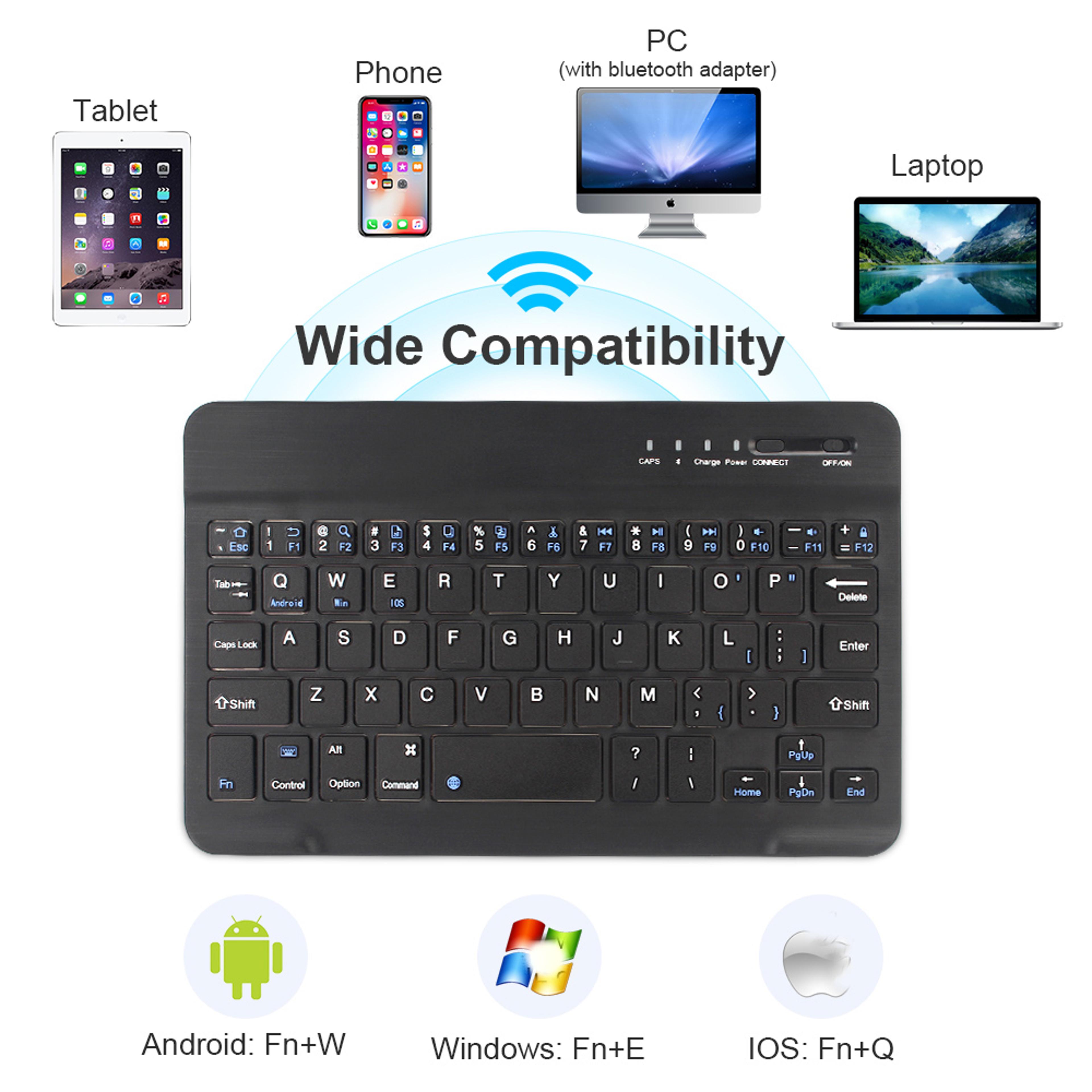 Mini Bluetooth Keyboard With Backlit Keys For Tablets Laptops  Smartphones 5