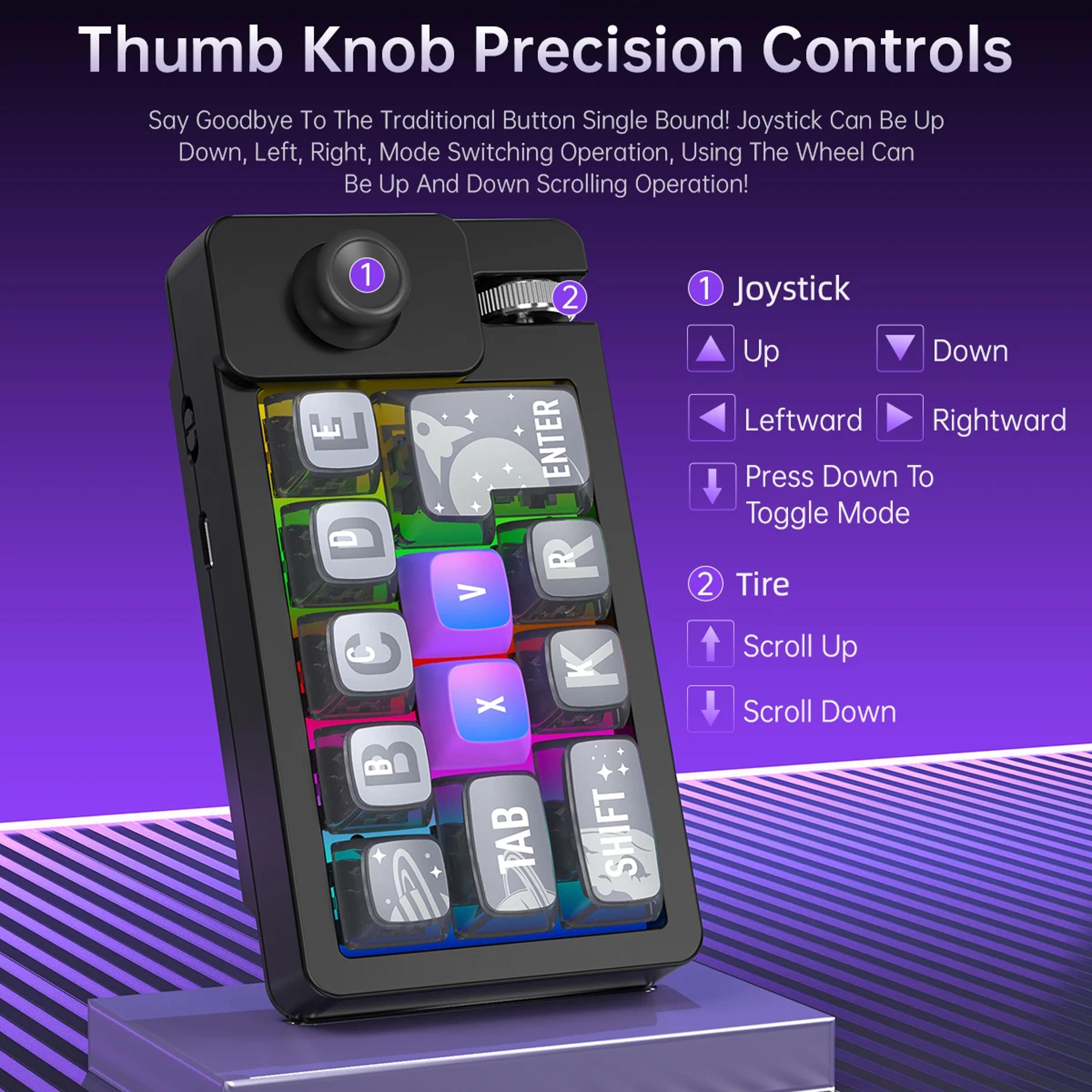 Wireless Macro Keyboard With Mechanical Keys RGB Lighting  Tri Mode Connectivity 6