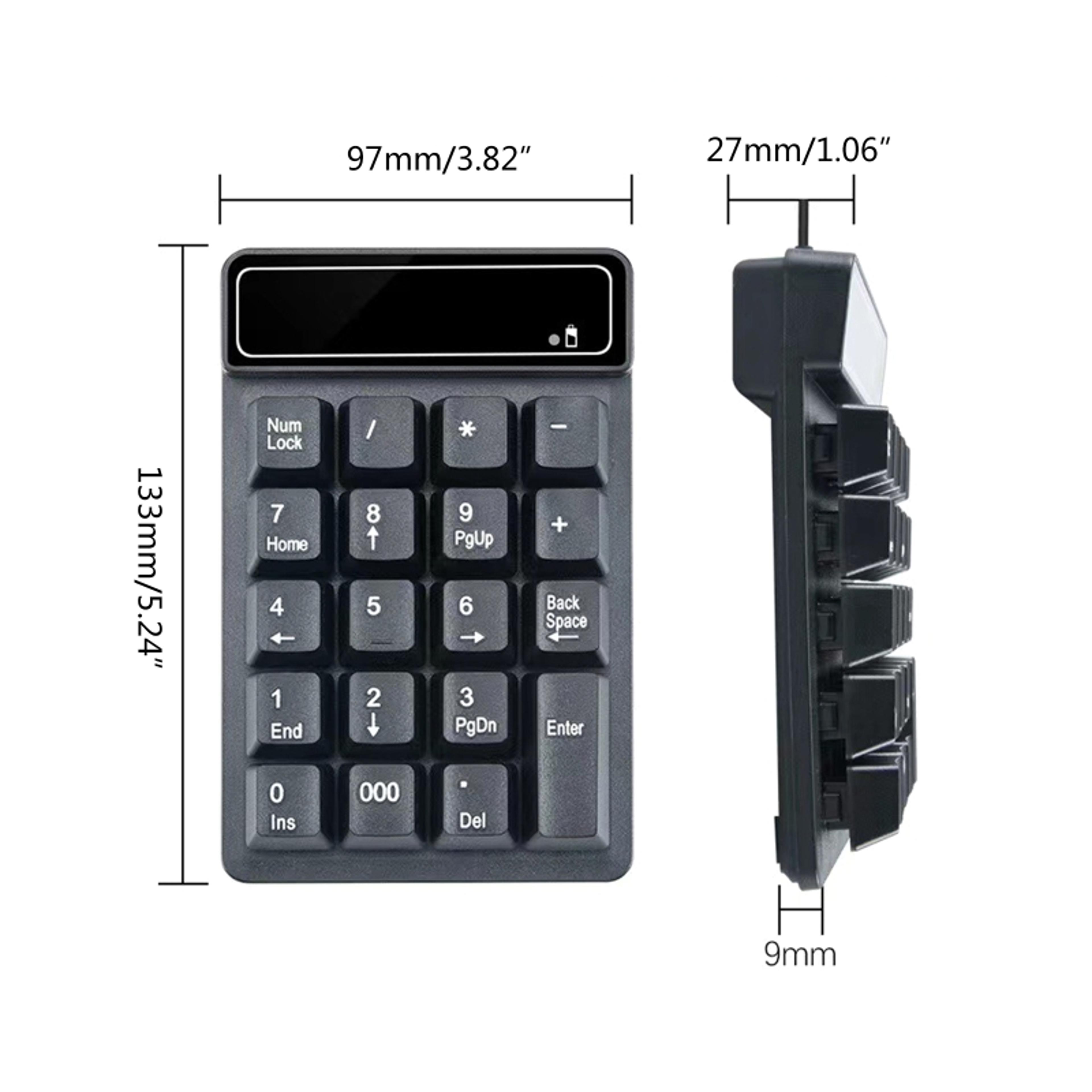 Wireless Key Numeric Keypad With Mechanical Feel For Laptop  PC 5
