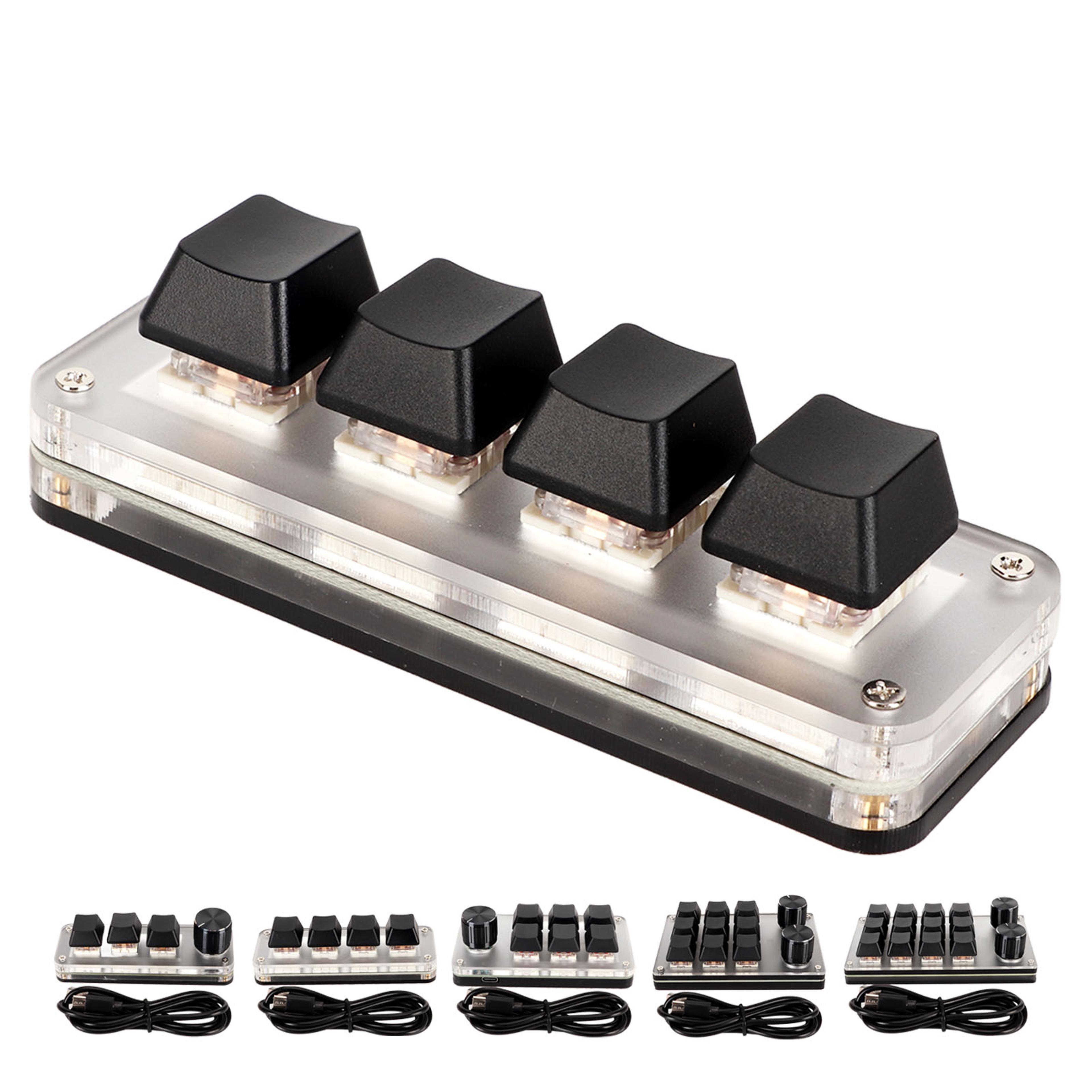 RGB Macro Pad With Custom Knob USB Mechanical Mini Keypad For Gaming  Productivity 4