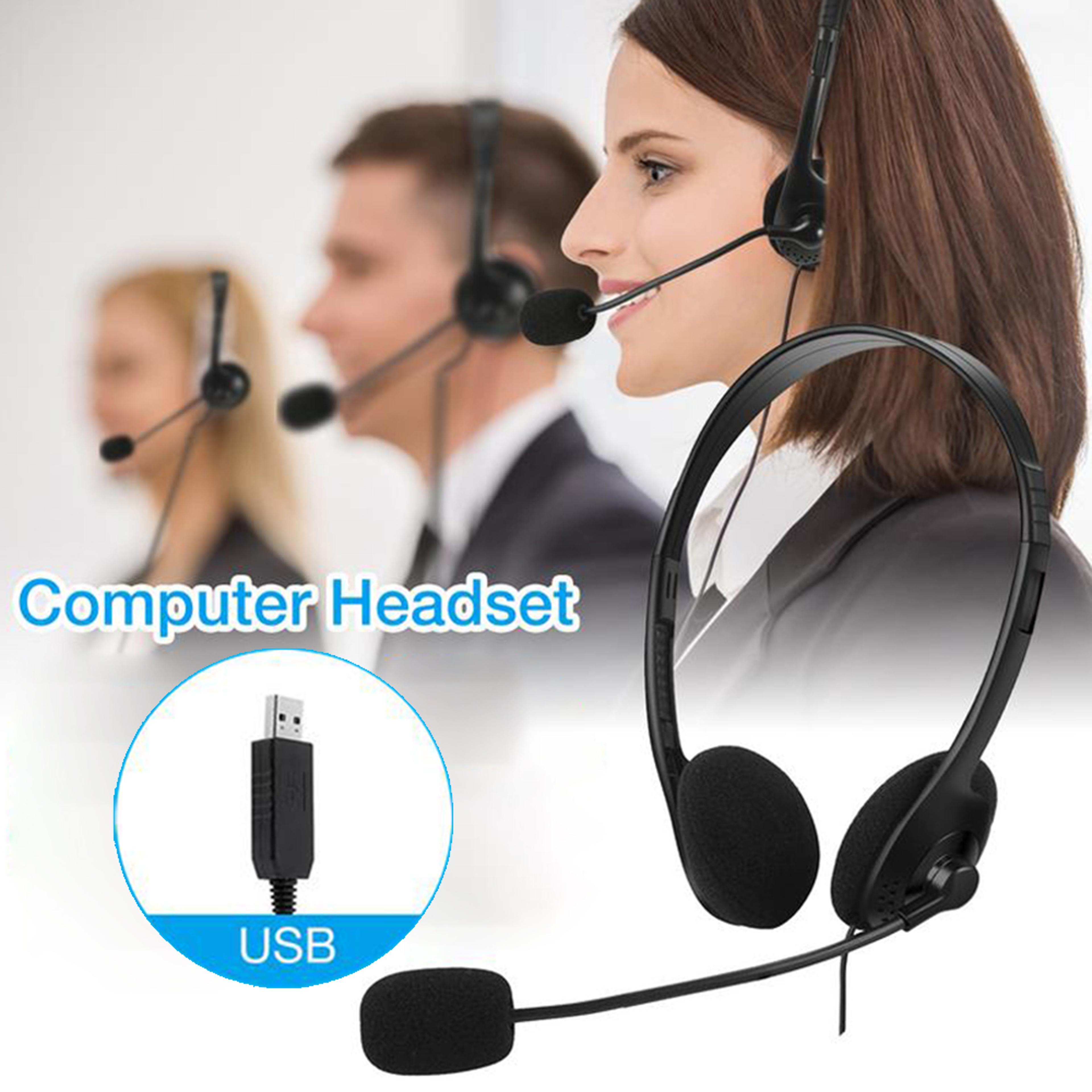 Pro Clear USB Gaming Headset With Noise Cancelling Microphone For PC Laptop  Office 2