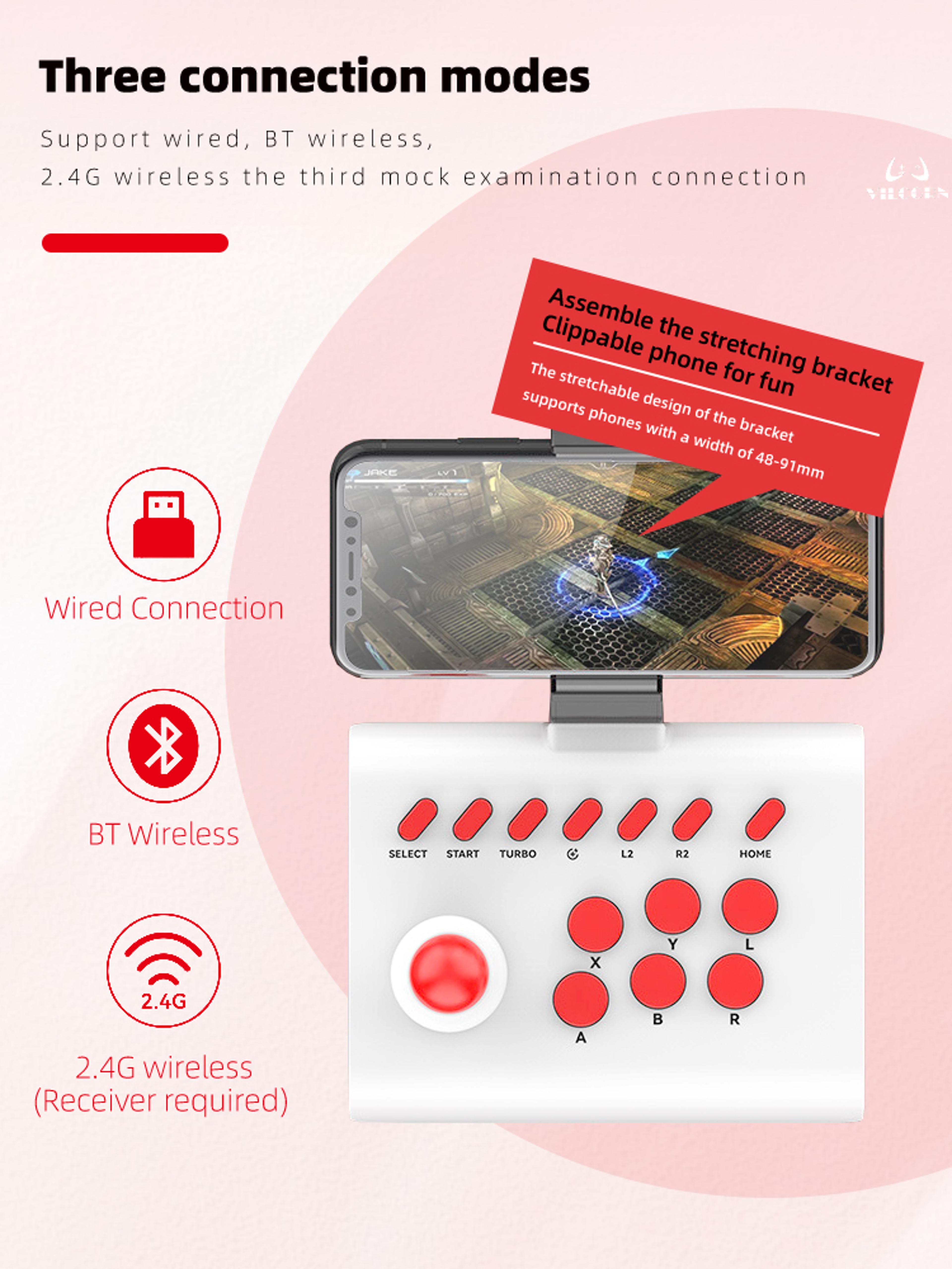 Pro Wireless Fighting Game Controller For PC Switch Android  IOS 8